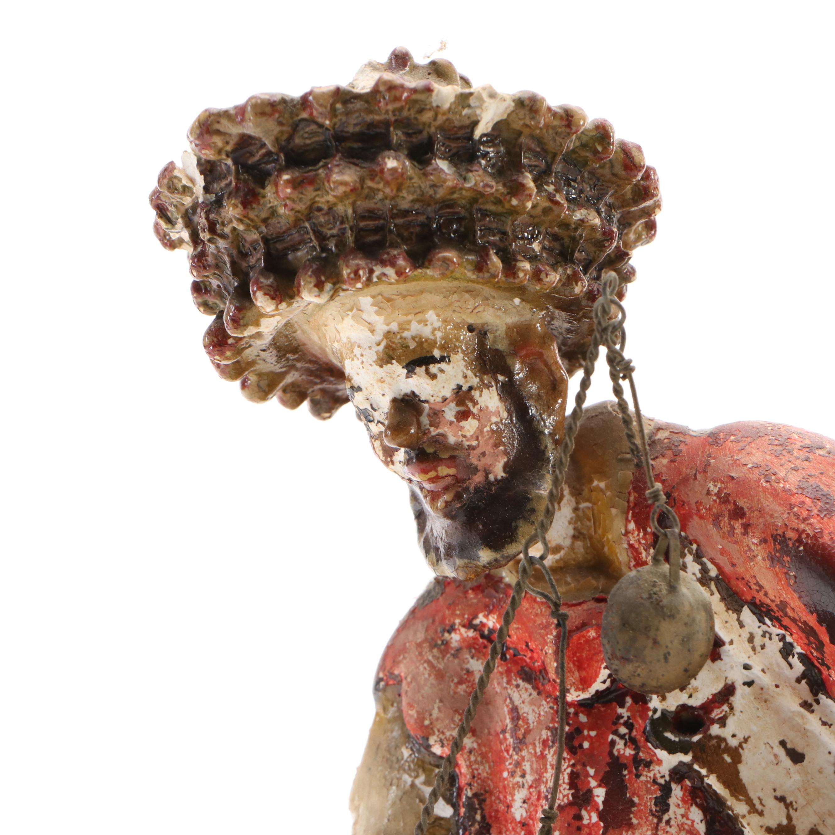 LH Metallo Ceramique French Cast Metal Lady and Moroccan Water Seller Figurines