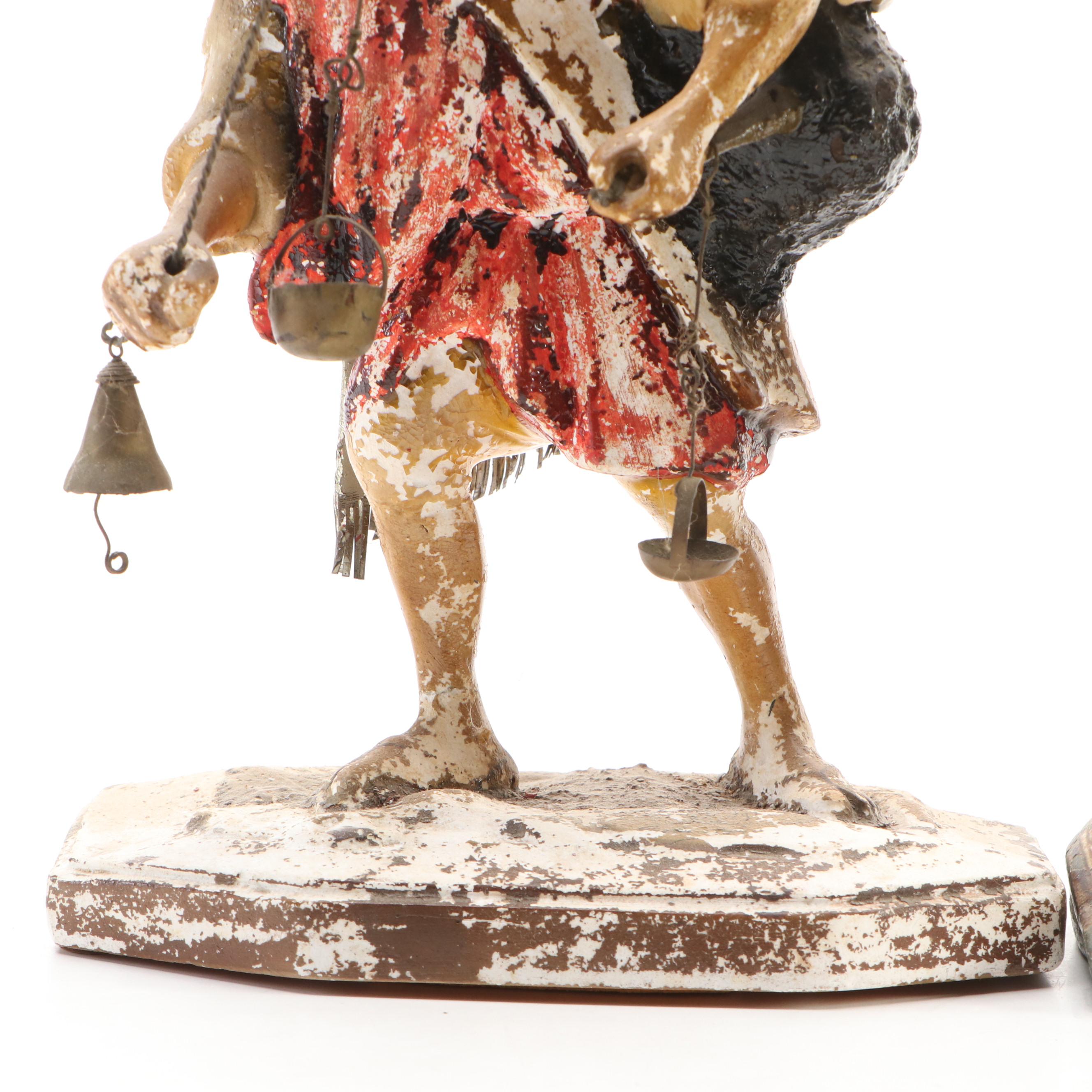 LH Metallo Ceramique French Cast Metal Lady and Moroccan Water Seller Figurines