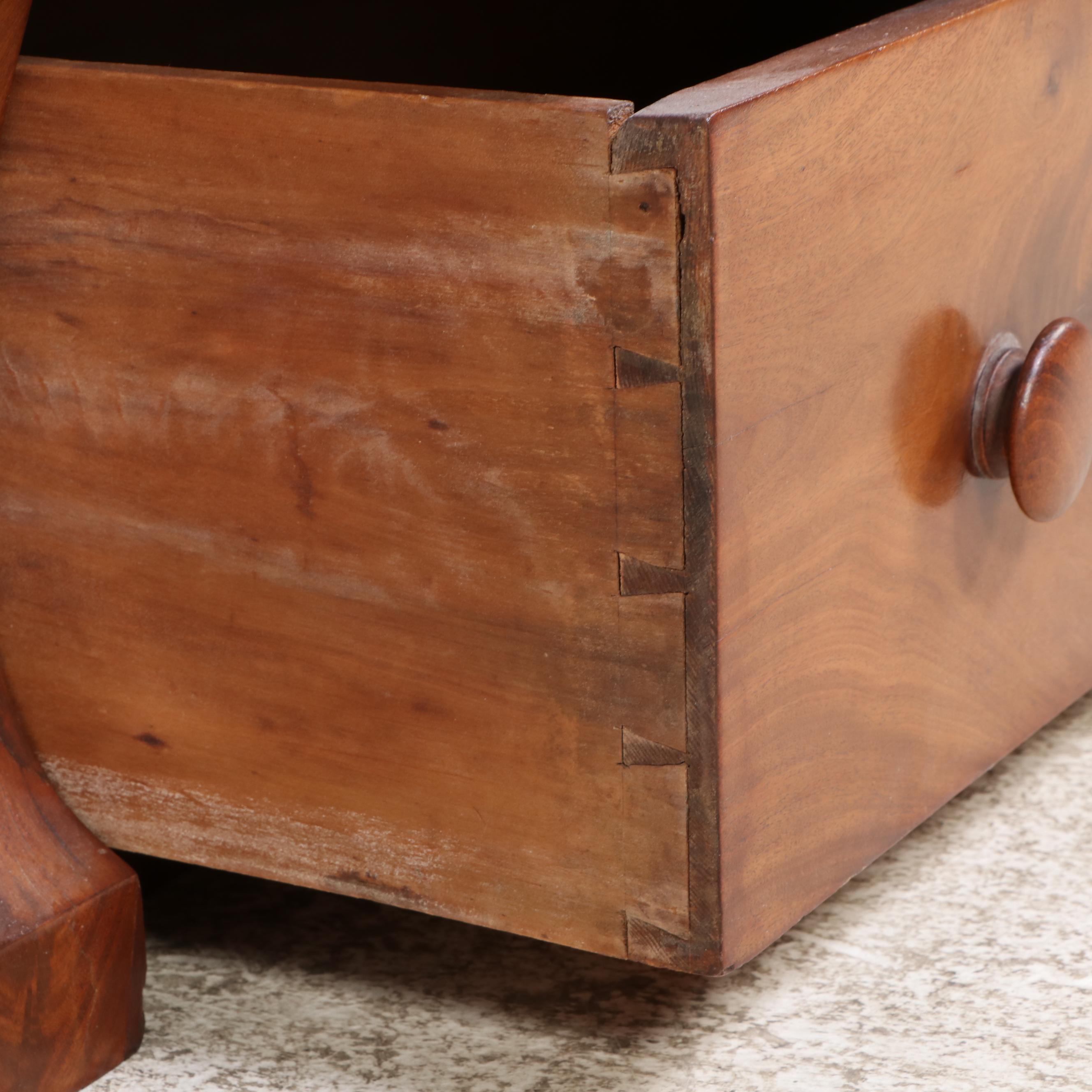 American Empire Flame Mahogany and Poplar Bookcase, Mid-19th Century