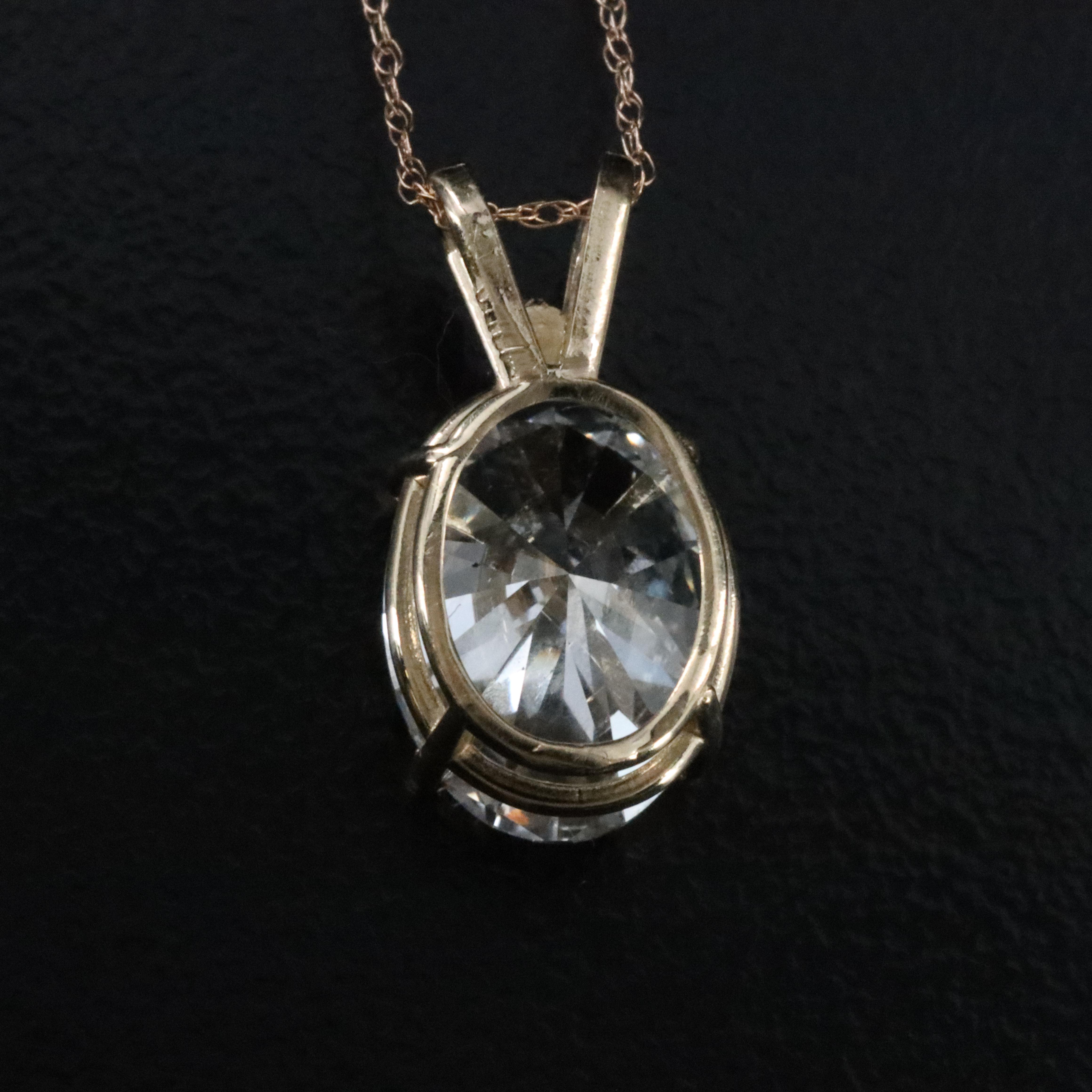 14K 3.11 CTW Lab Grown Diamond Pendant Necklace with IGI Report