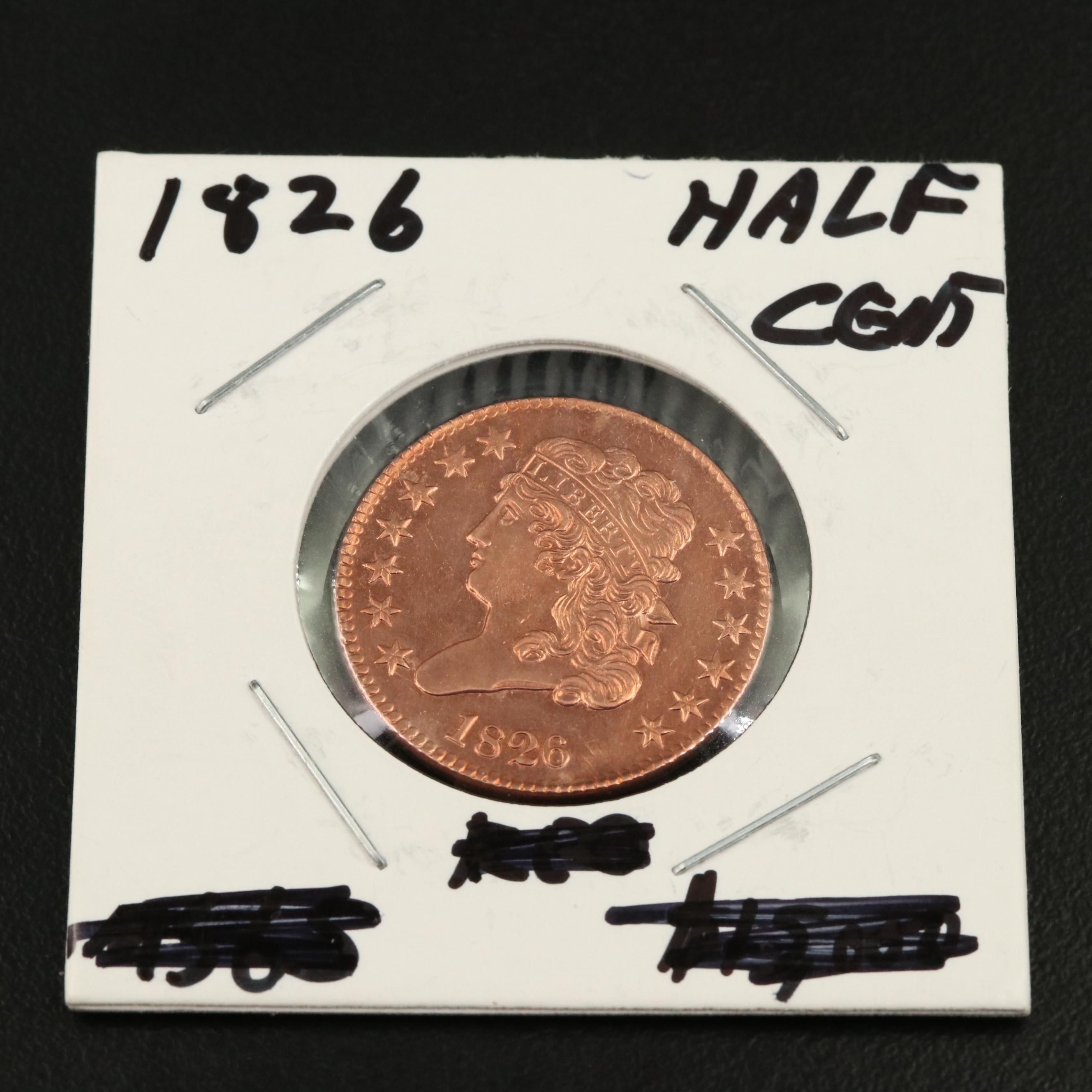 1826 Classic Head Half Cent