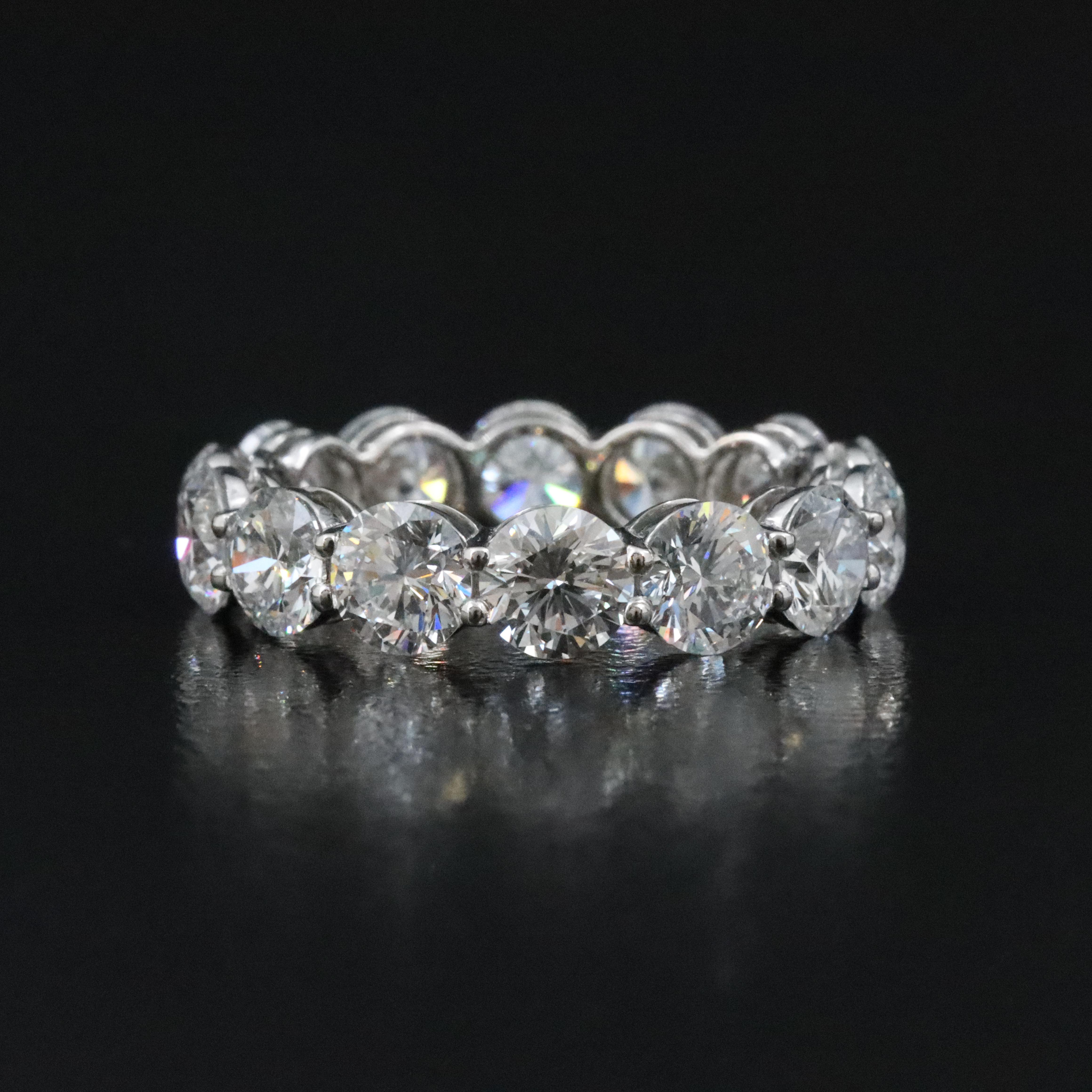 Platinum 5.29 CTW Lab Grown Diamond Eternity Band