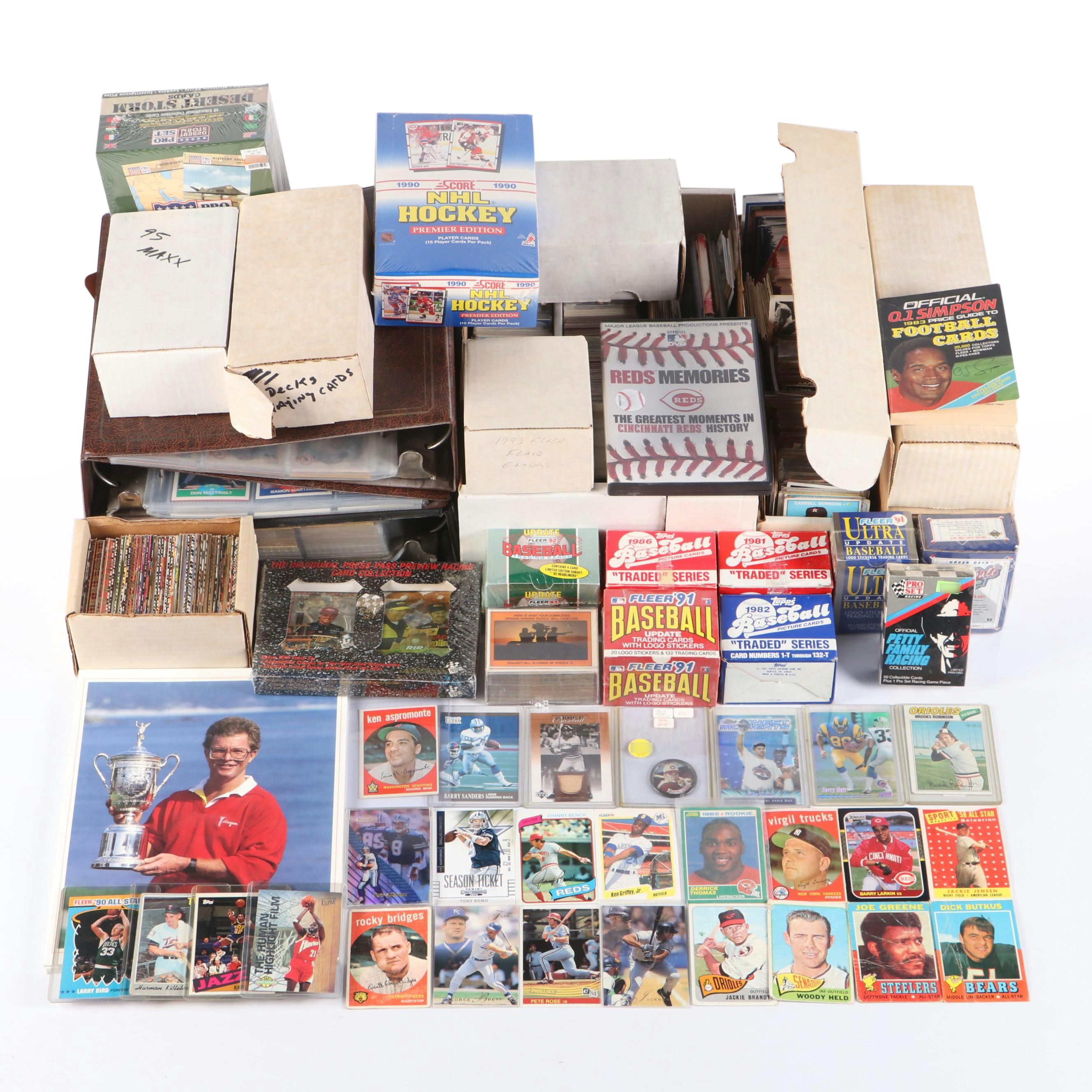 Fleer with Other Sports Cards Featuring Joe Greene Rookie and More, 1950s-2010s