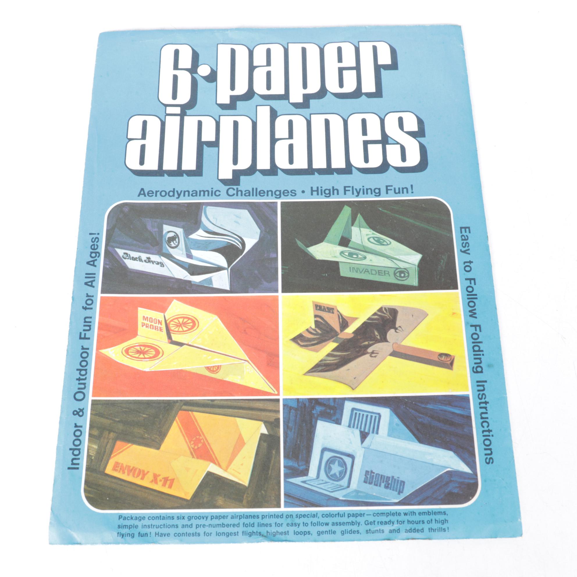 Peter Max "Paper Airplane Book" and Other Paper Airplane Books and Kits