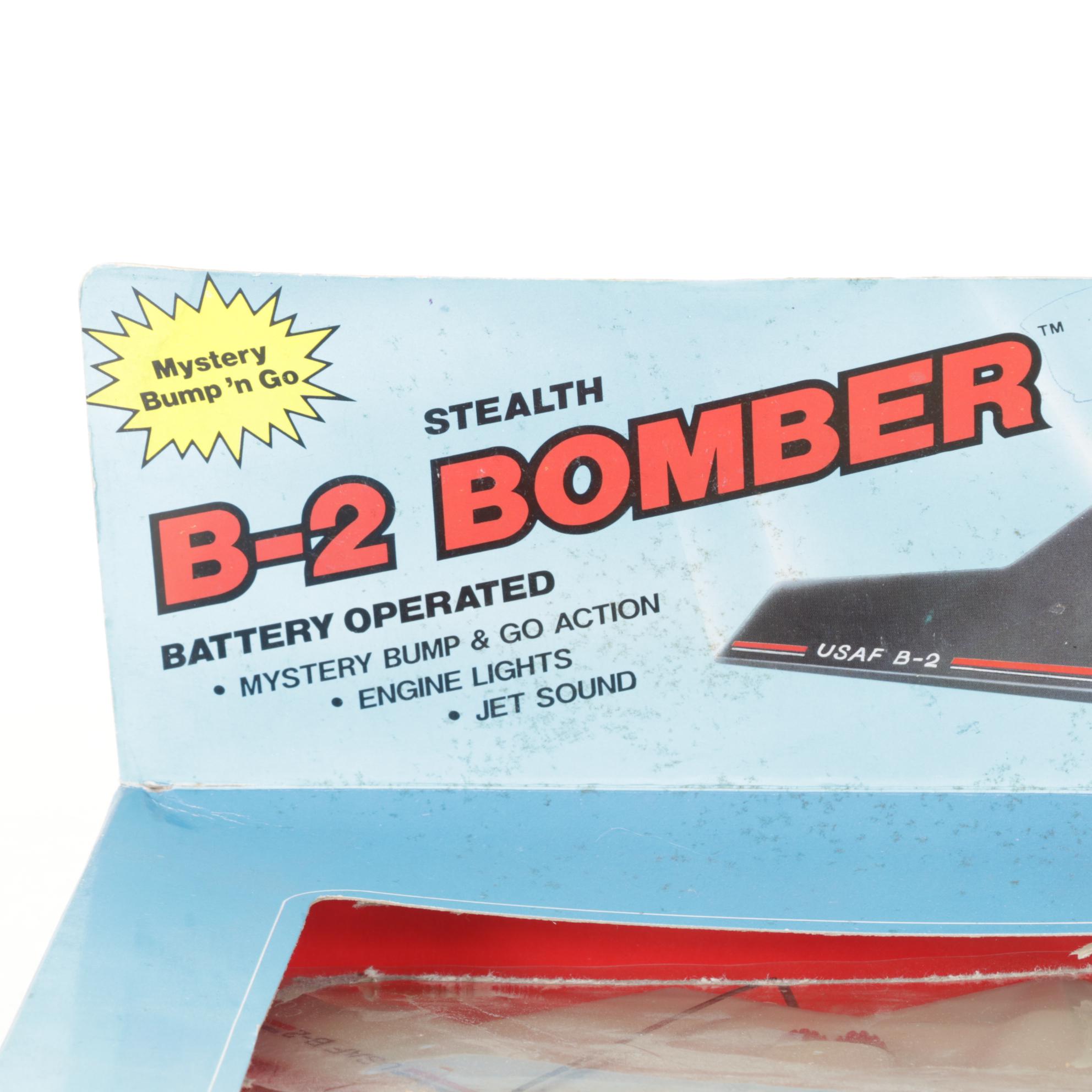 USAF Stealth B-2 Bomber with "Spirit of St. Louis" Model of 1927 Ryan Airplane