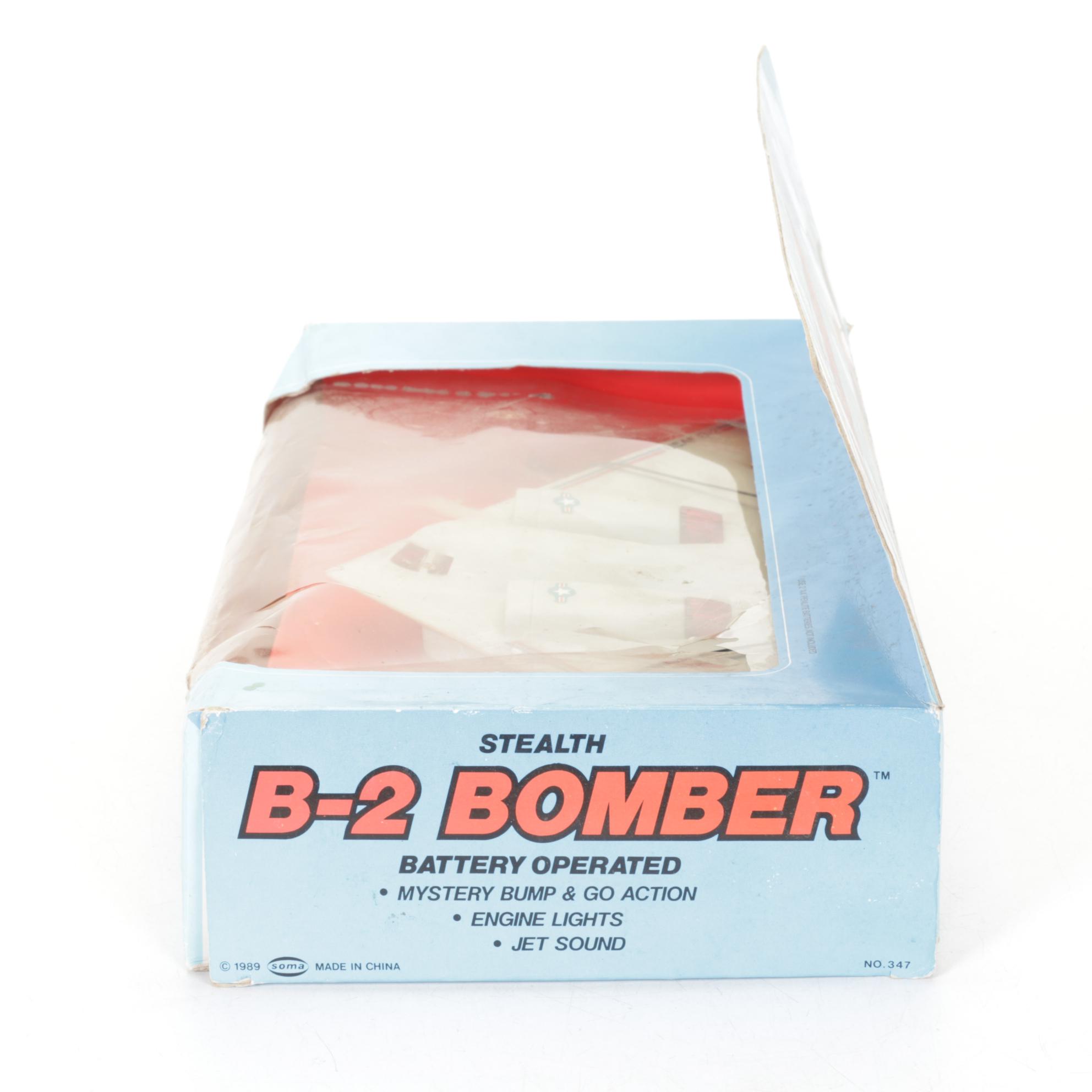 USAF Stealth B-2 Bomber with "Spirit of St. Louis" Model of 1927 Ryan Airplane