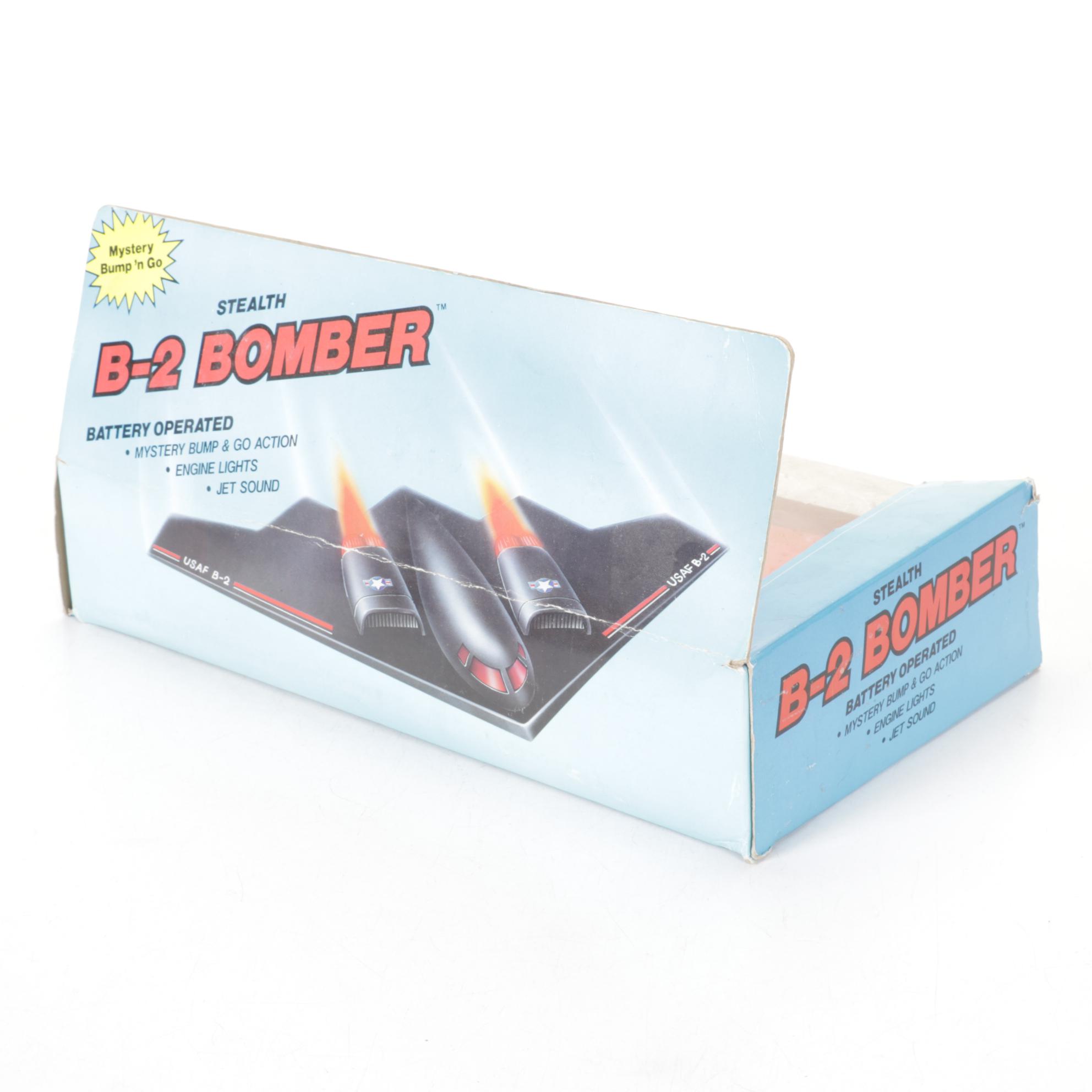 USAF Stealth B-2 Bomber with "Spirit of St. Louis" Model of 1927 Ryan Airplane