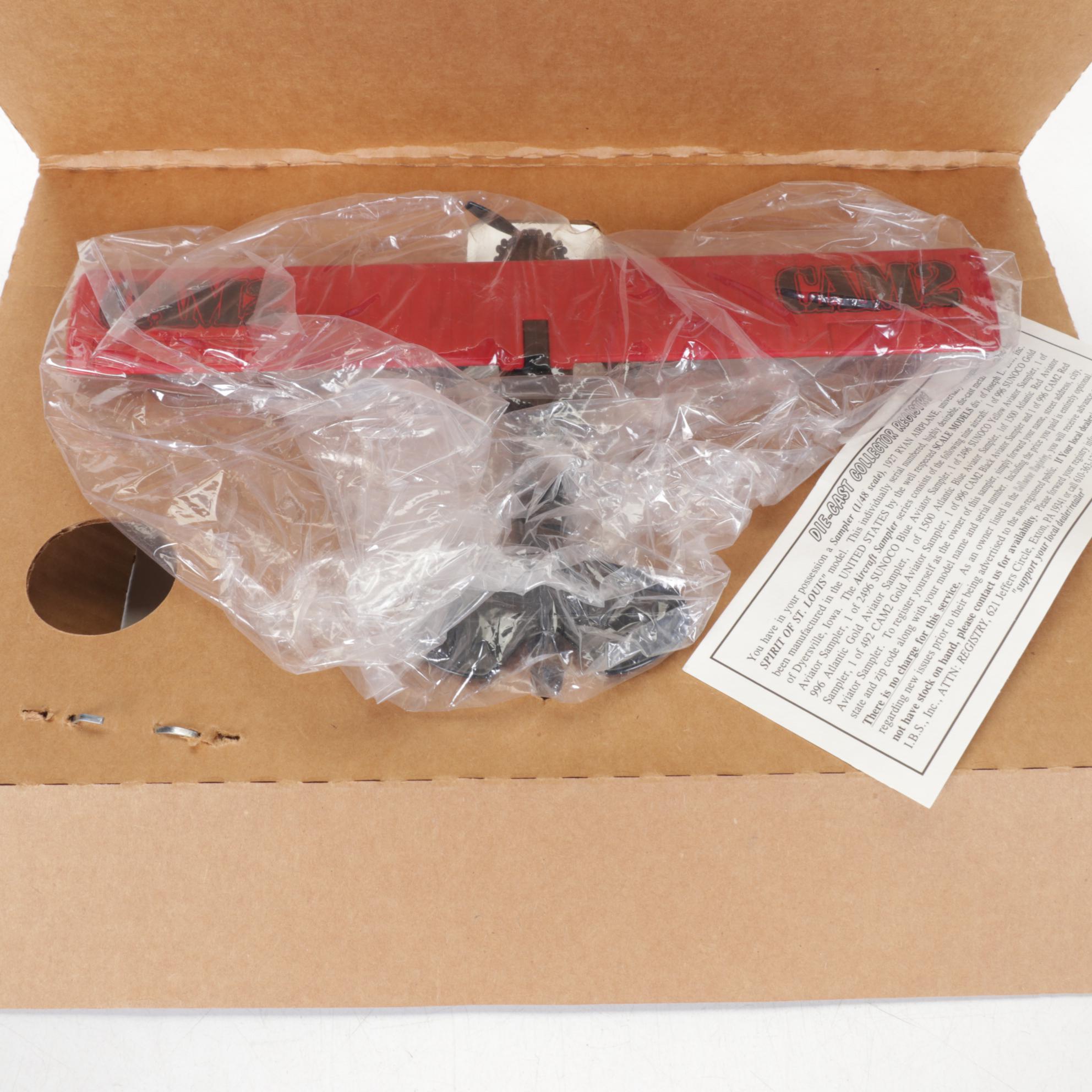 USAF Stealth B-2 Bomber with "Spirit of St. Louis" Model of 1927 Ryan Airplane