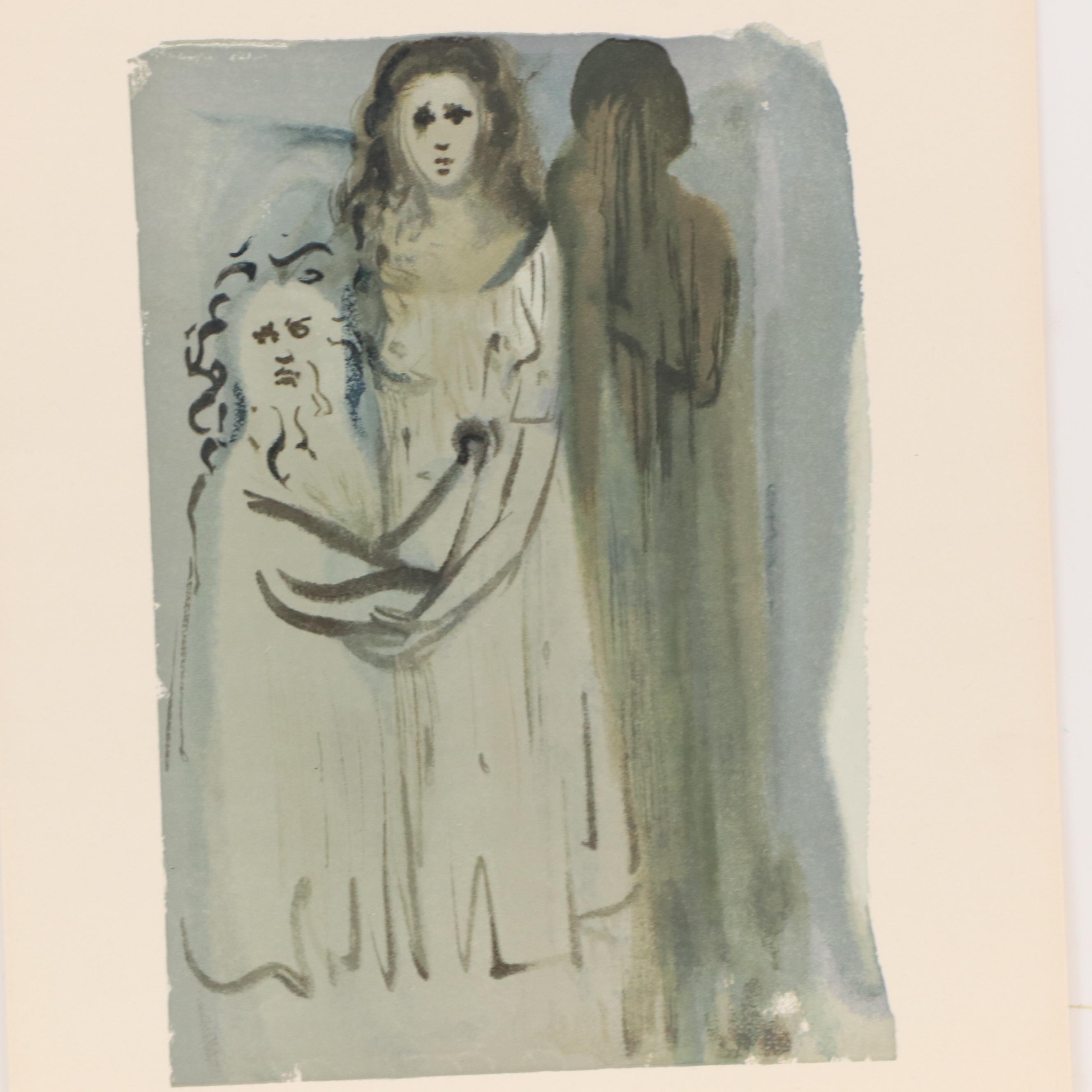 Salvador Dalí Wood Engraving "Dans la fumée des colereux," 1960–1964