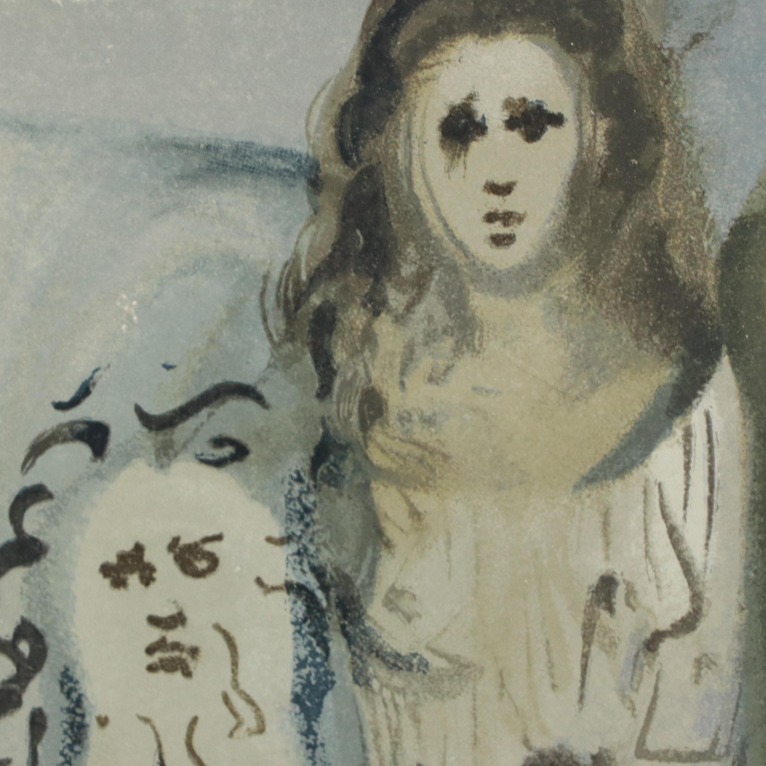 Salvador Dalí Wood Engraving "Dans la fumée des colereux," 1960–1964