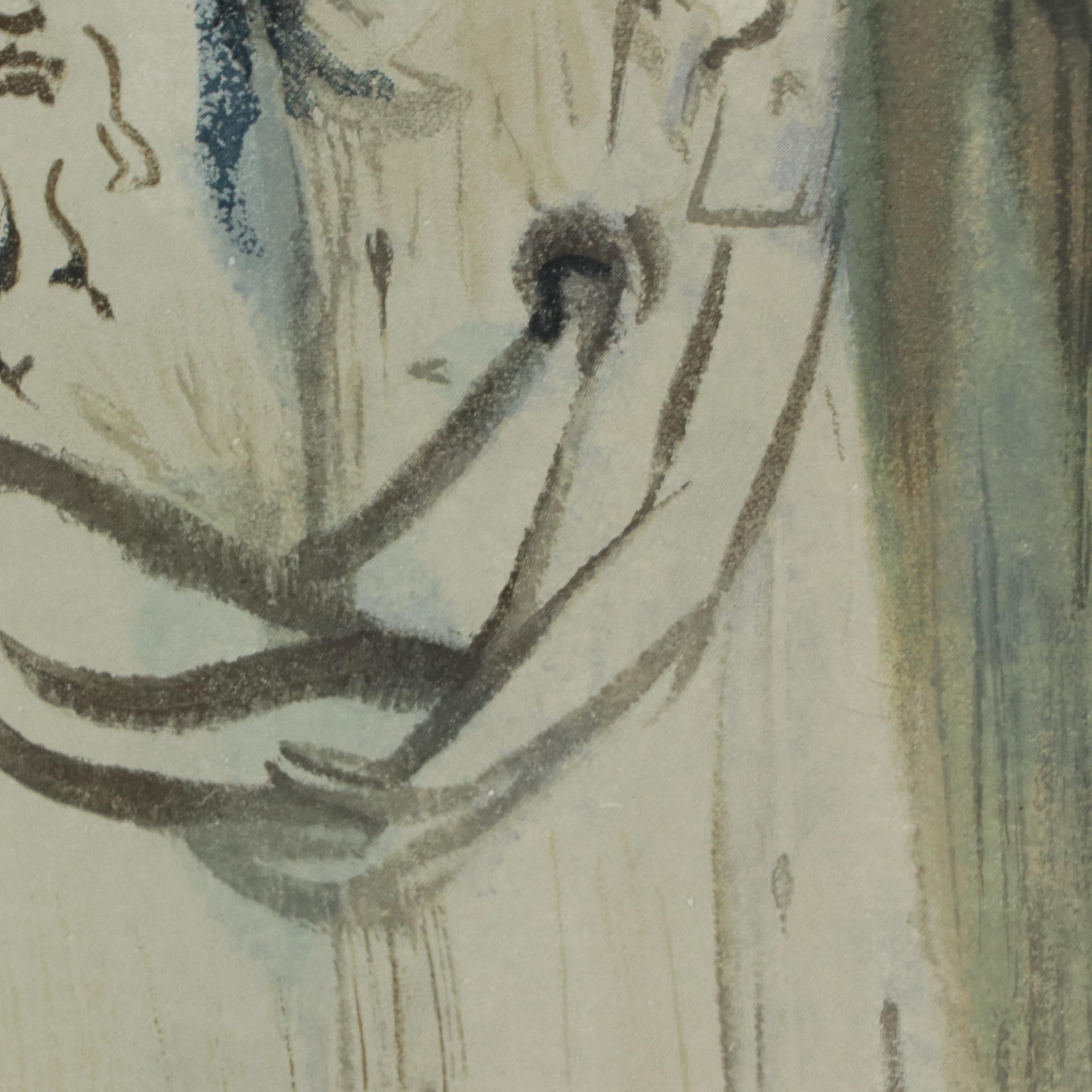 Salvador Dalí Wood Engraving "Dans la fumée des colereux," 1960–1964