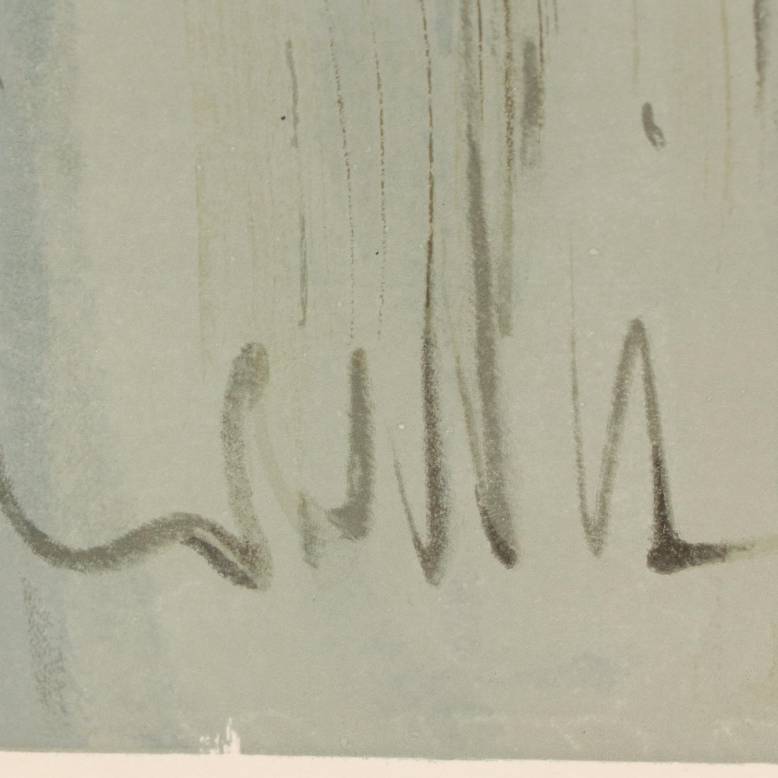 Salvador Dalí Wood Engraving "Dans la fumée des colereux," 1960–1964