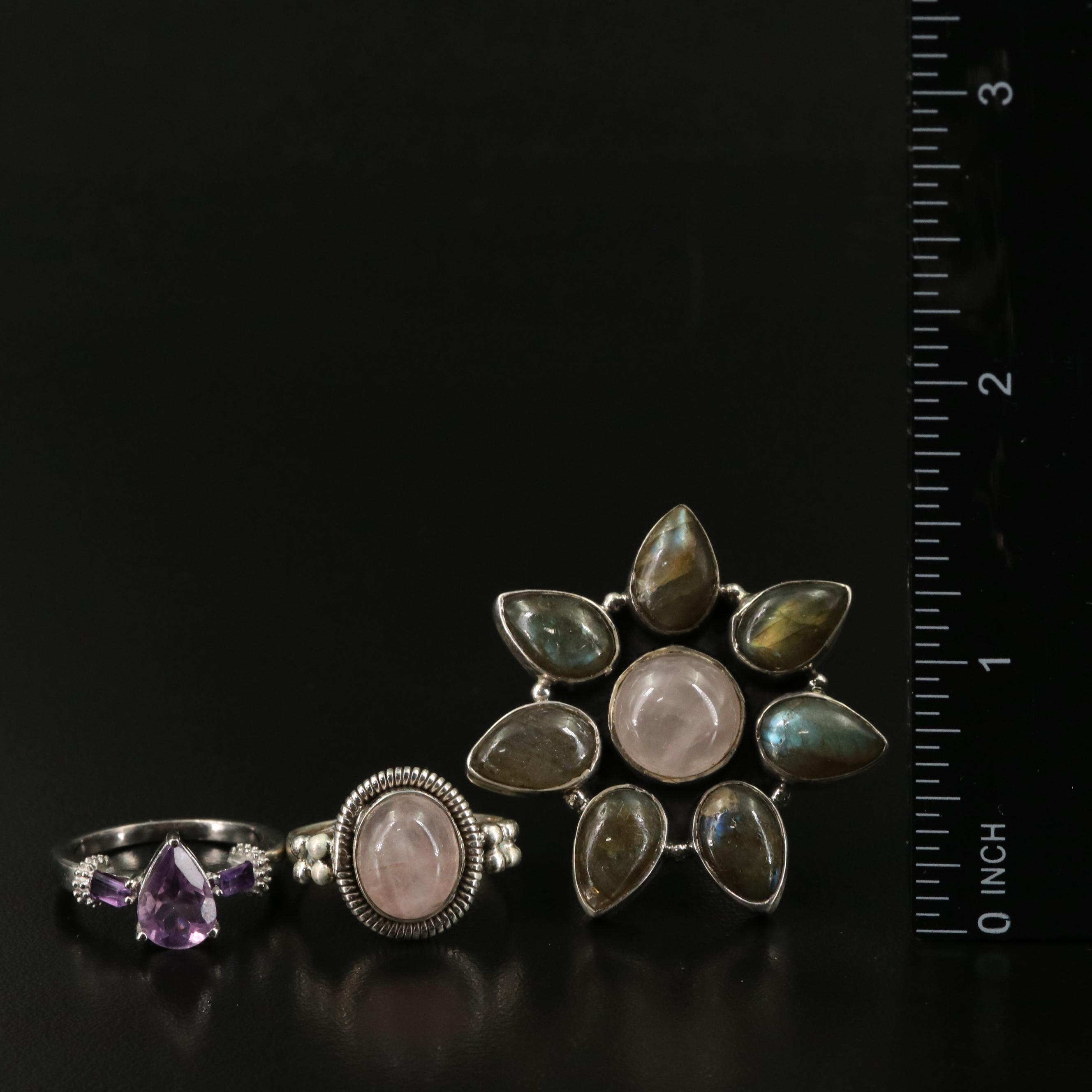 14 Assorted Sterling Silver Rings, Necklaces, Earrings, and Pendants