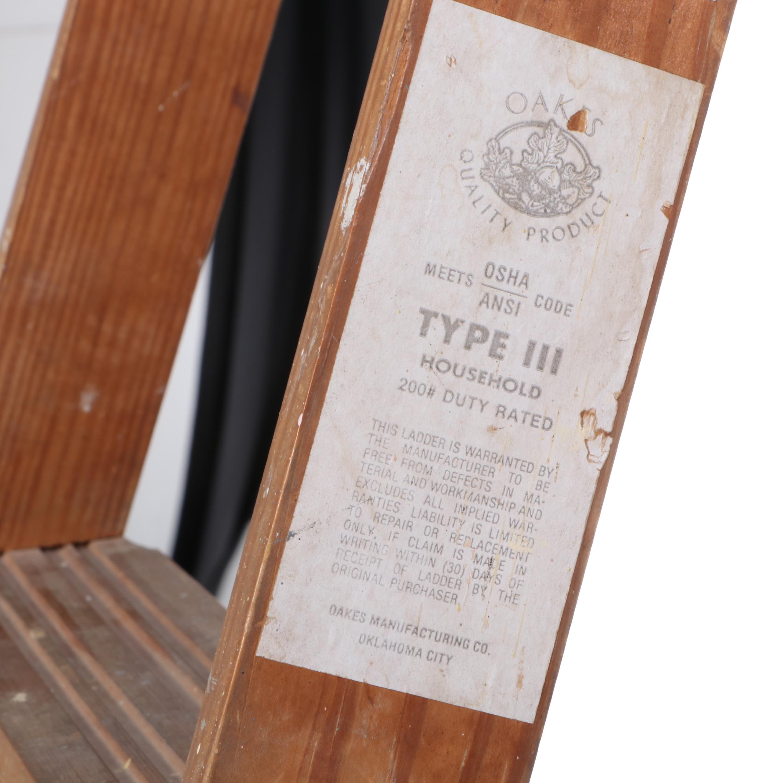 Werner 6' Type III Oak Household Step Ladder