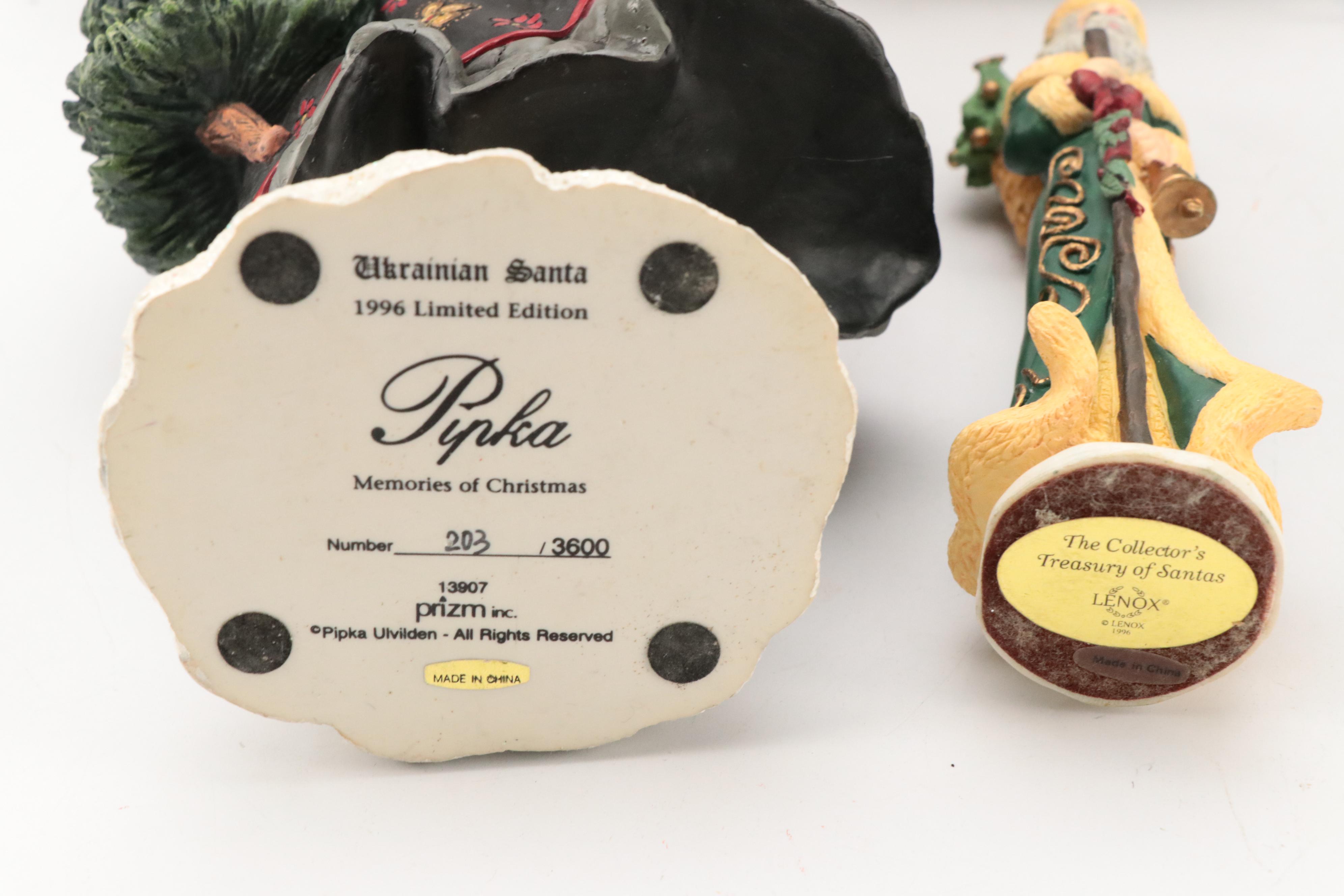 Pipka Limited Edition Resin Ukrainian Santa Figurine with More