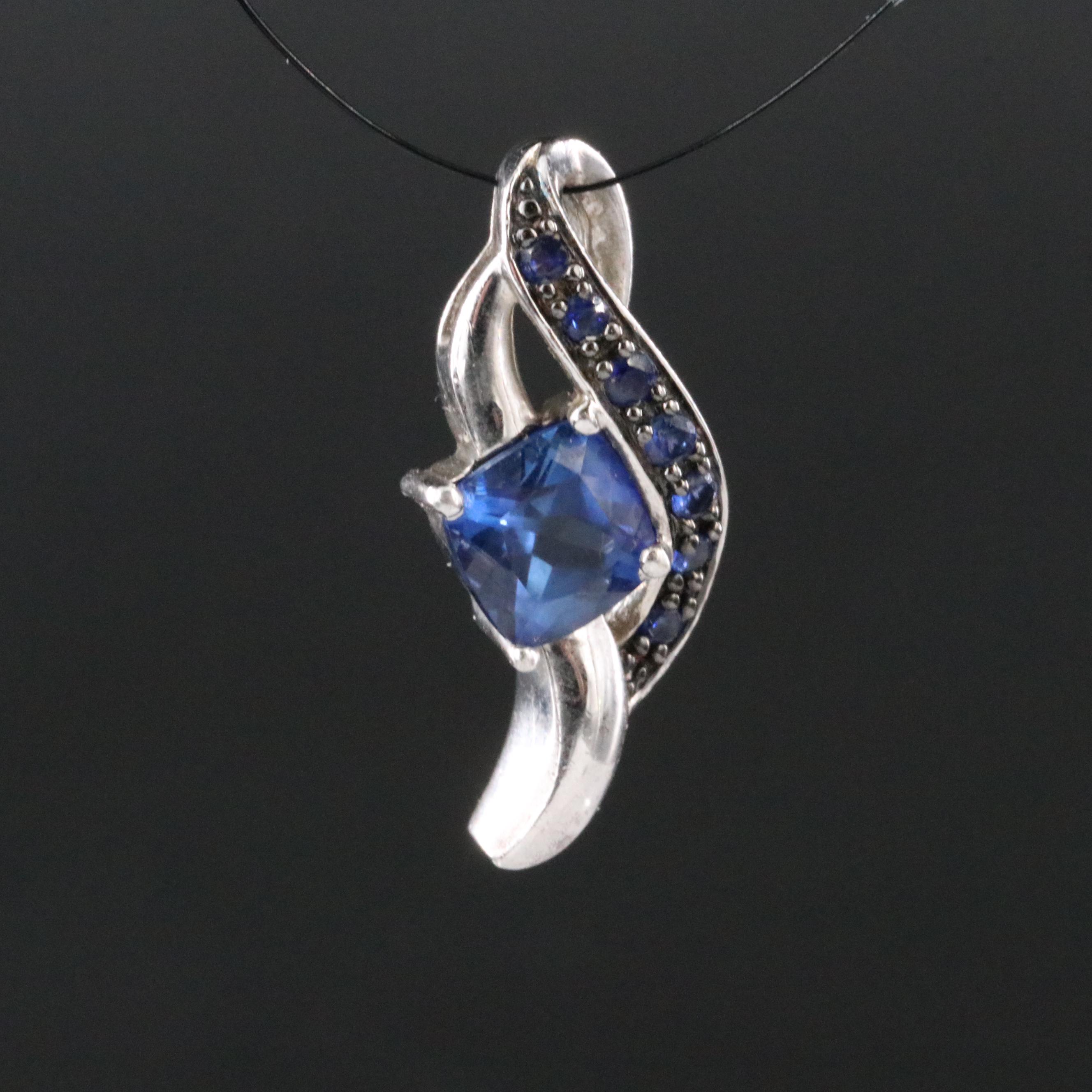 Sterling Sapphire Pendant