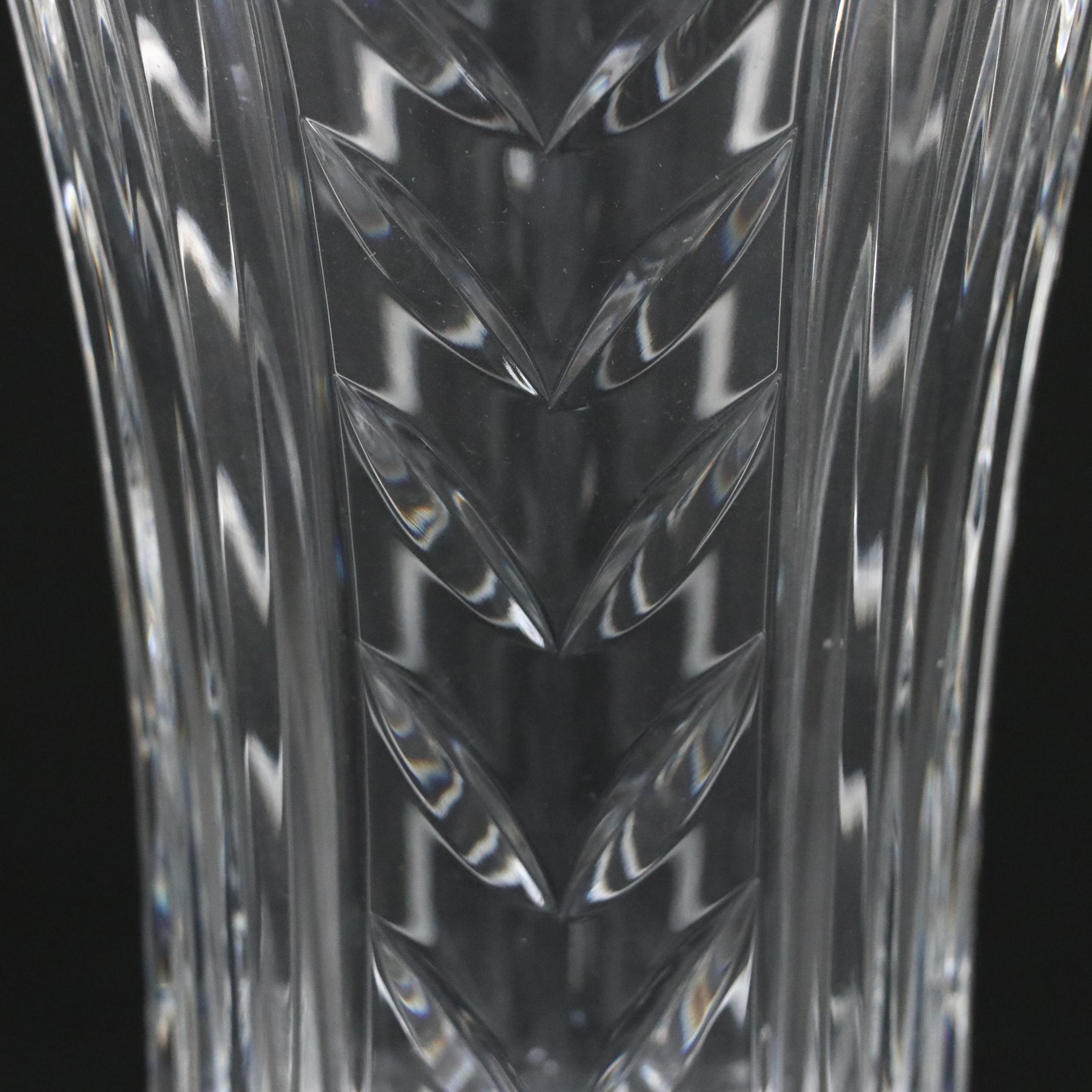 Waterford Crystal Vase and Knife Rest with Galway Crystal Bud Vase