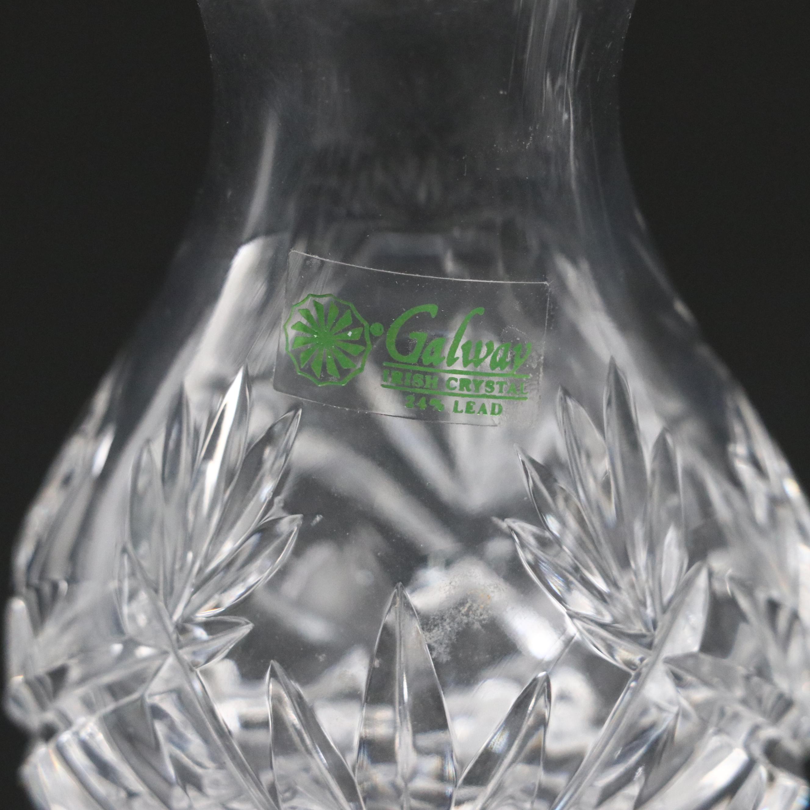 Waterford Crystal Vase and Knife Rest with Galway Crystal Bud Vase