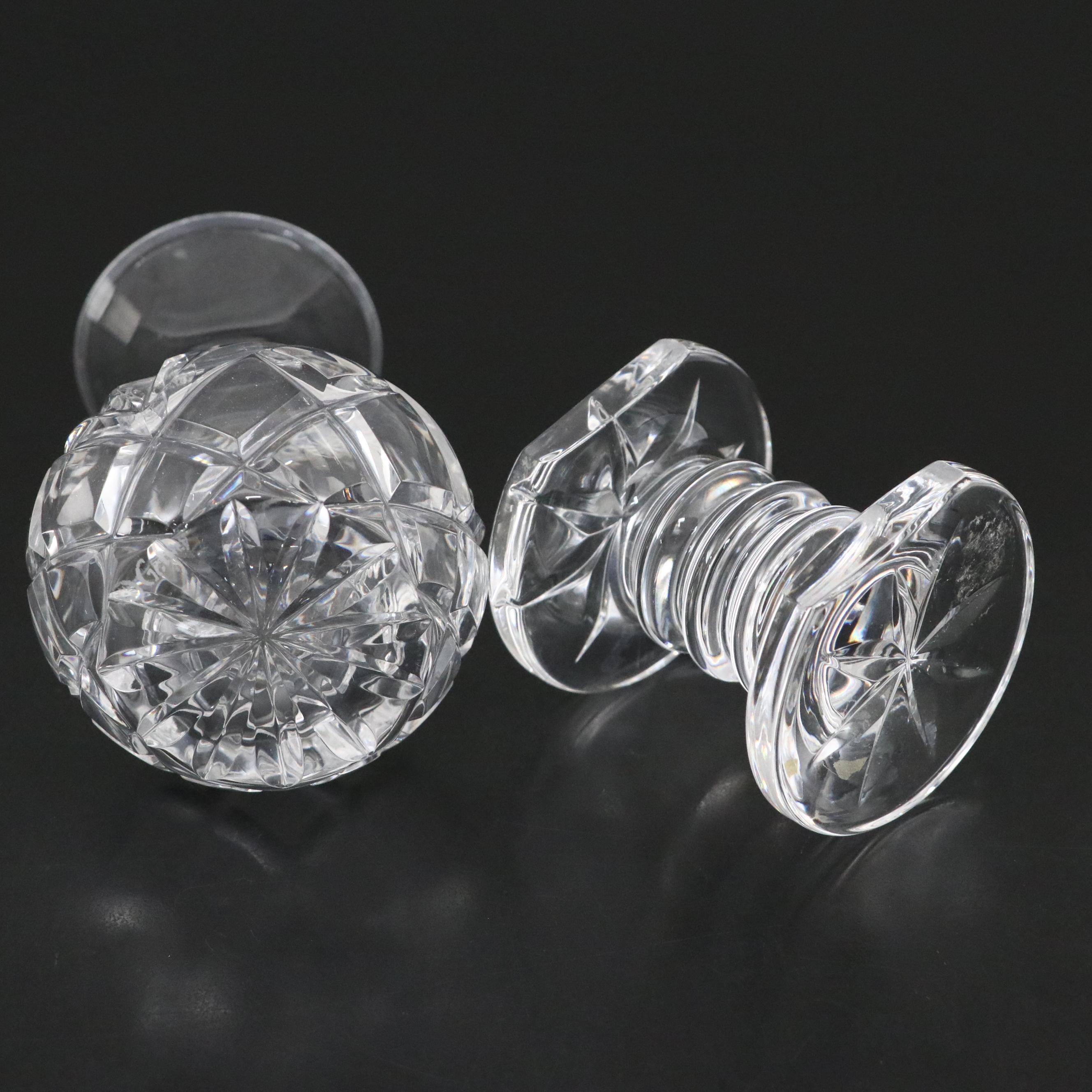 Waterford Crystal Vase and Knife Rest with Galway Crystal Bud Vase