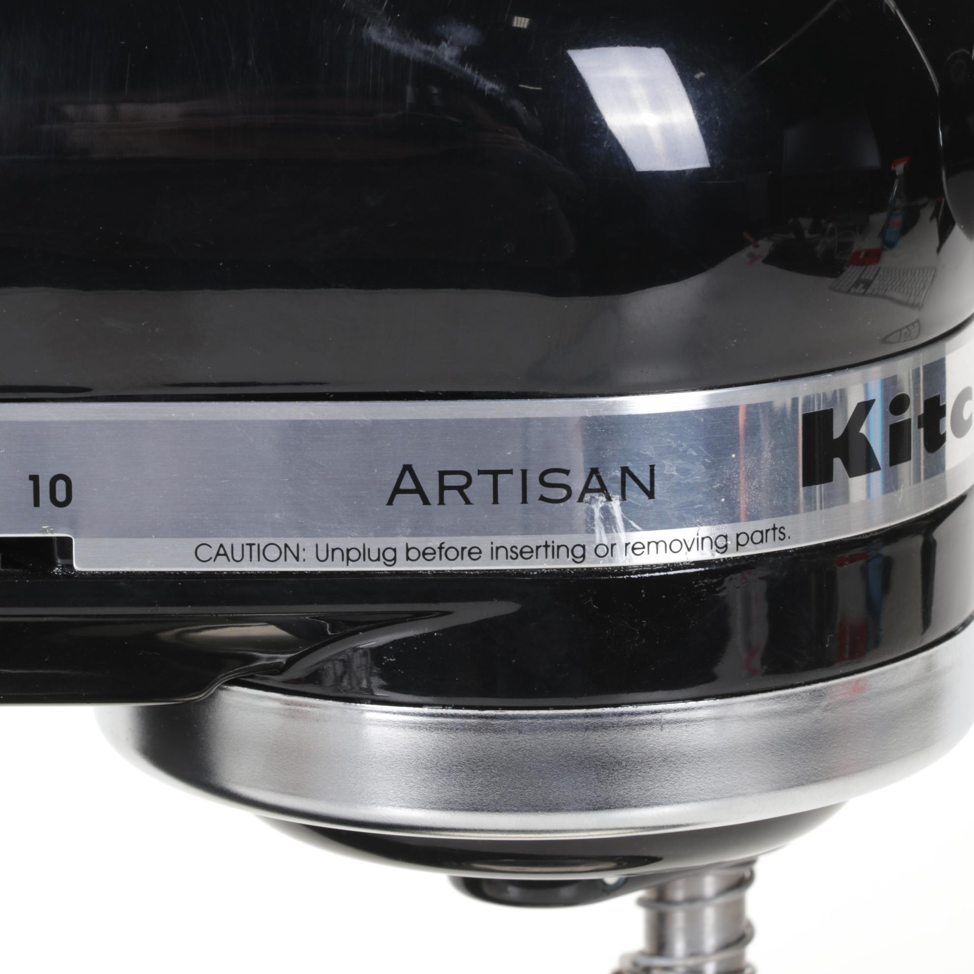 KitchenAid Onyx Black Artisan Series Tilt Head Stand Mixer with Accessories