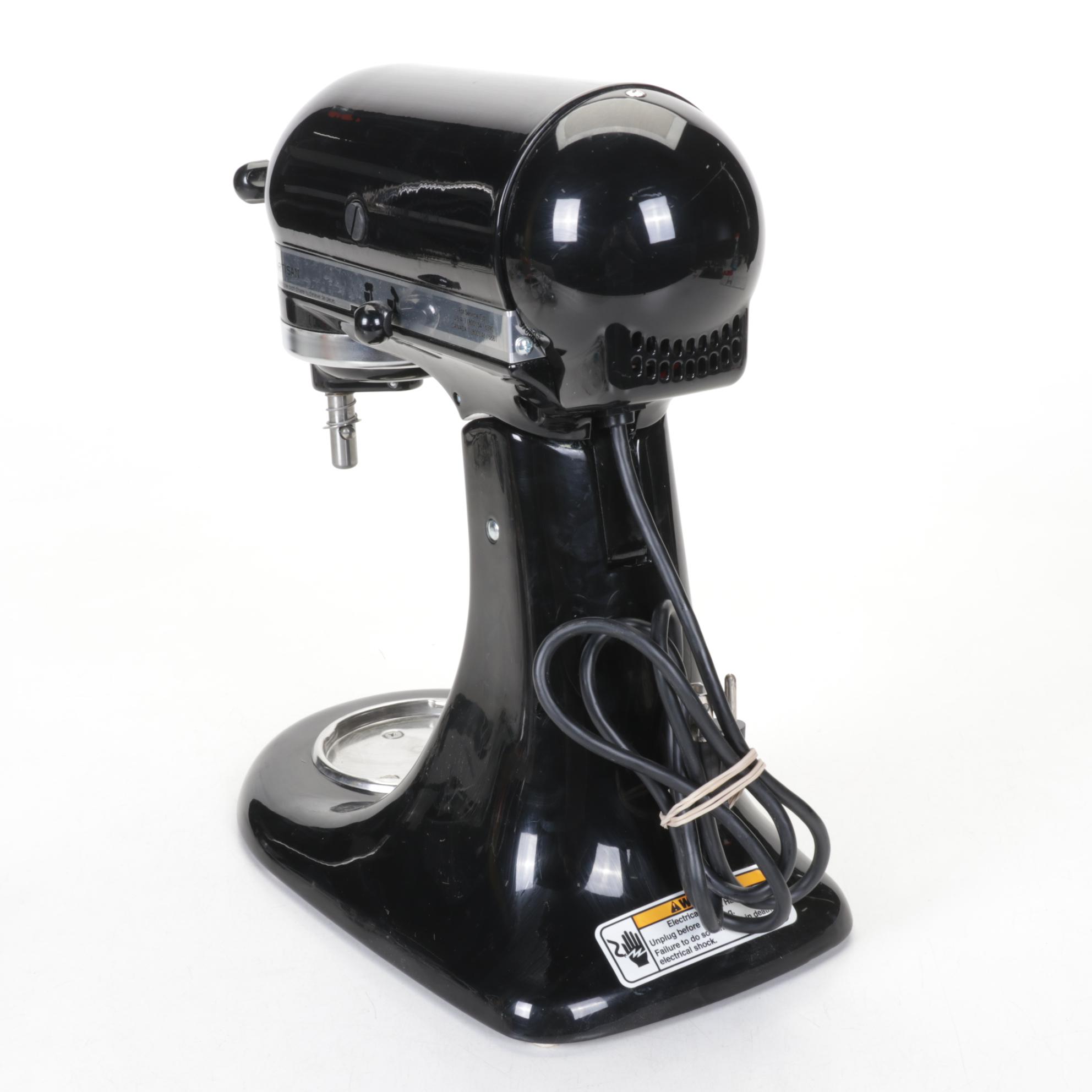 KitchenAid Onyx Black Artisan Series Tilt Head Stand Mixer with Accessories