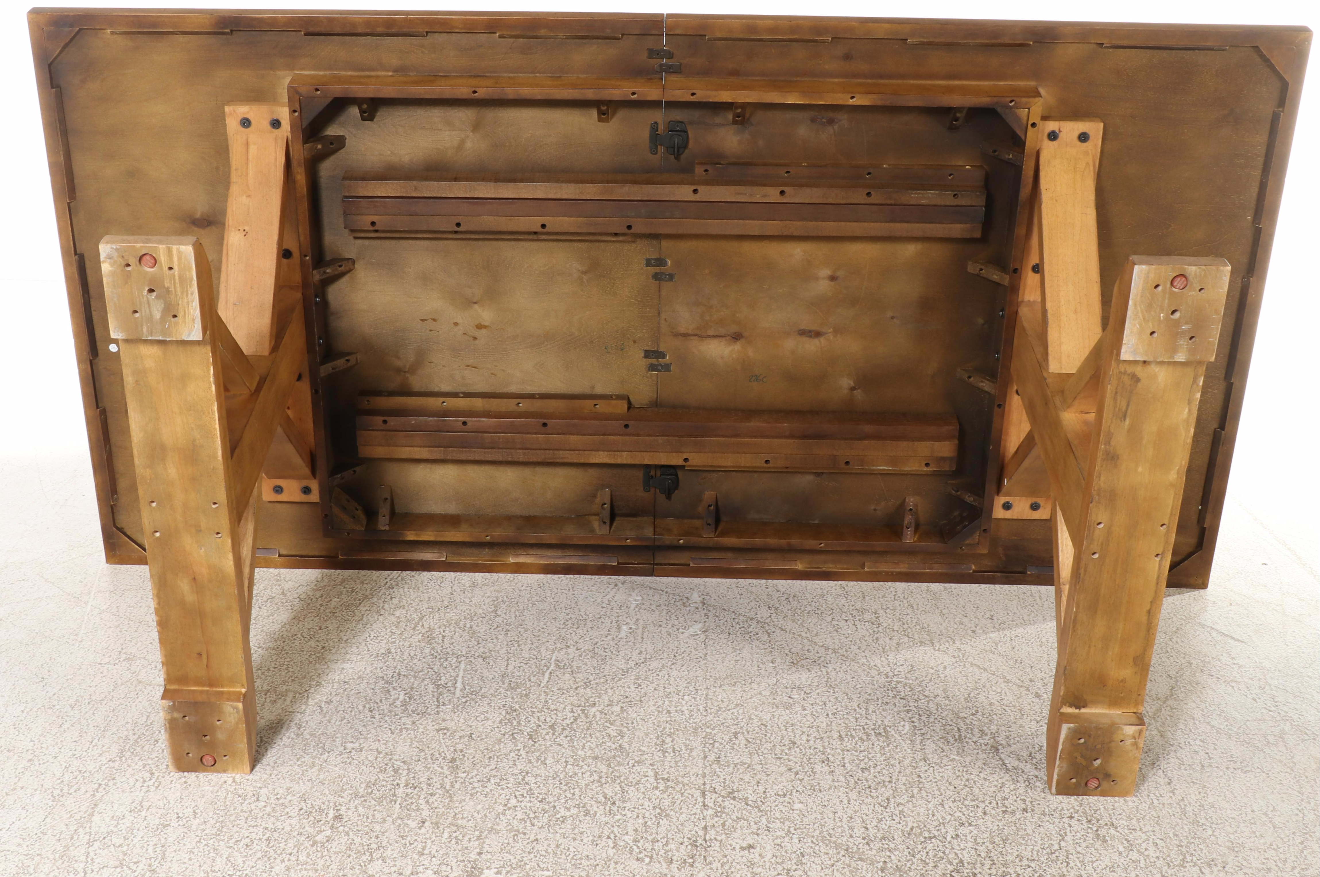 Klaussner Contemporary Farmhouse Style Trestle Dining Table