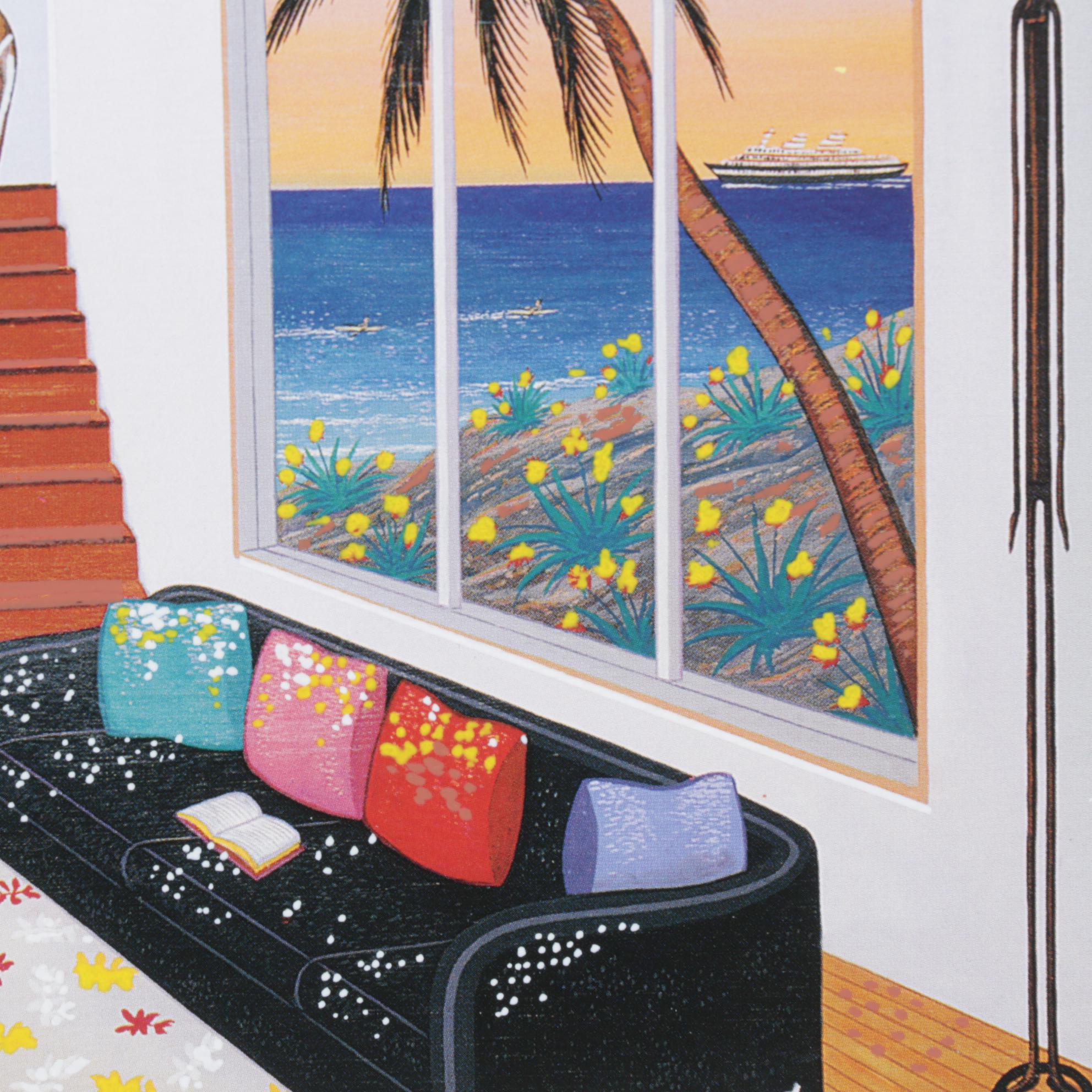 Fanch Ledan Seriolithograph "Interior With Three Matisse," 1999