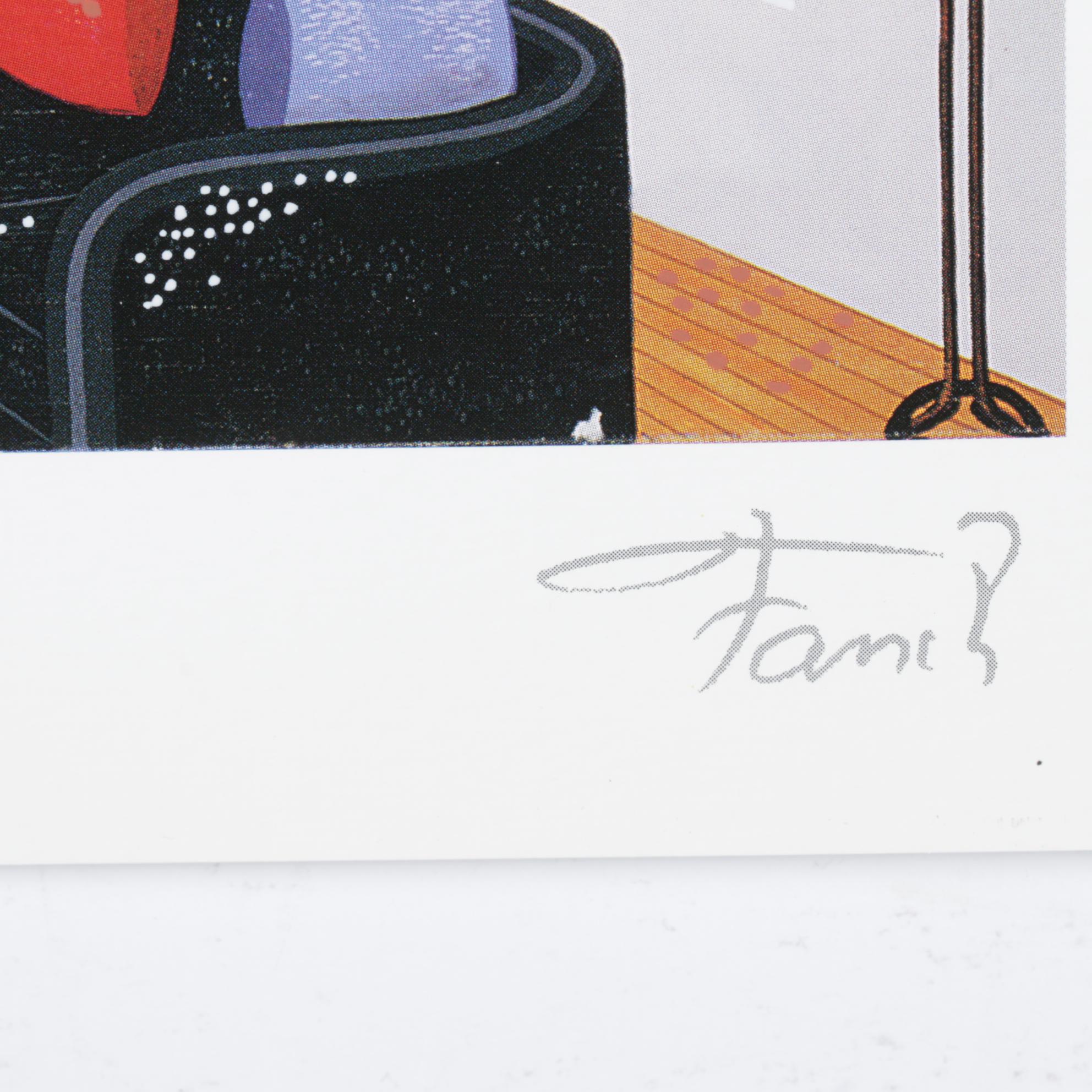 Fanch Ledan Seriolithograph "Interior With Three Matisse," 1999