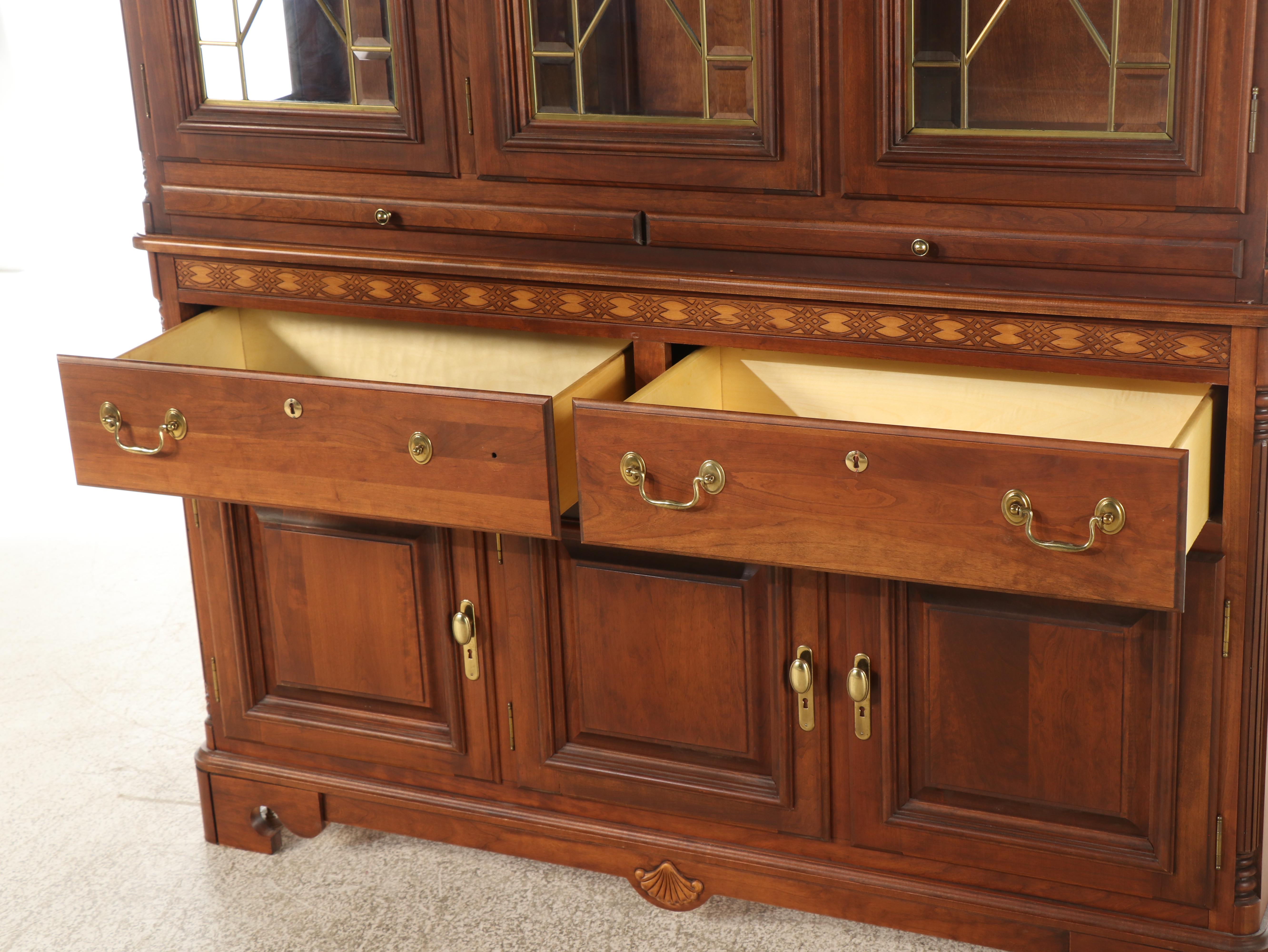 Richardson Brothers Company Georgian Style Breakfront China Cabinet