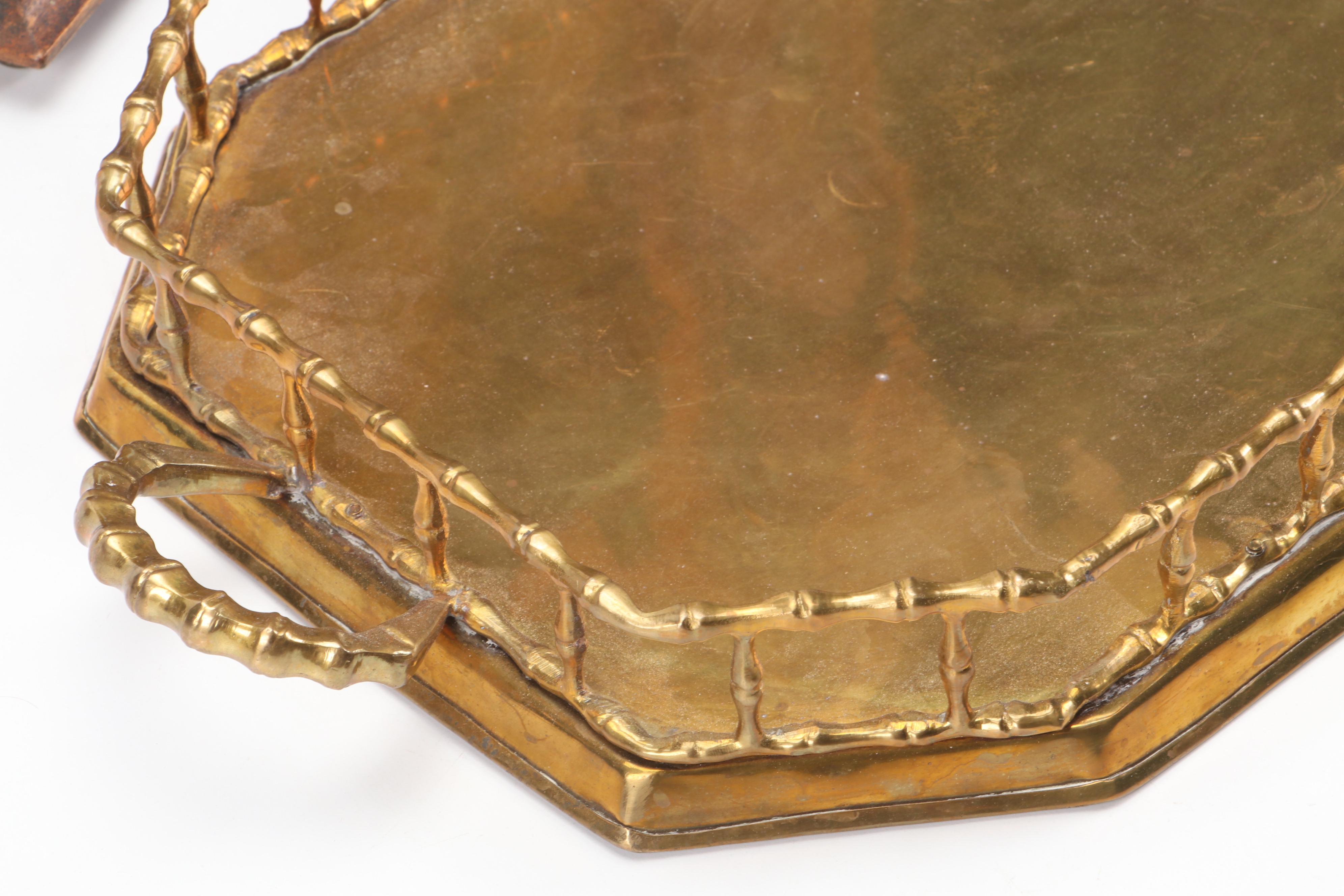 Georgian Style Wooden Wall Hanging Candle Lanterns with Brass Gallery Tray