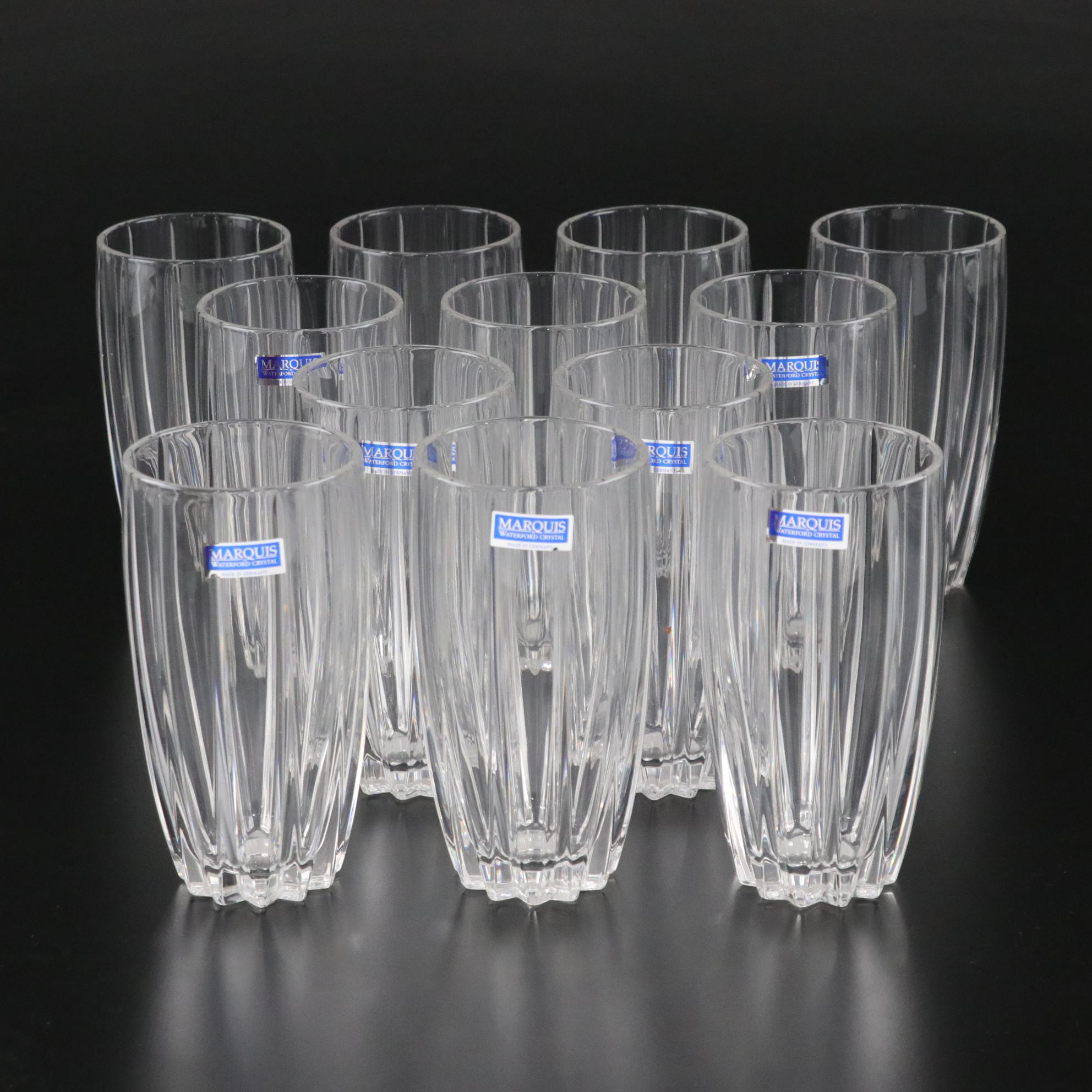 Marquis by Waterford "Omega" Crystal Highball Glasses, Set of Twelve