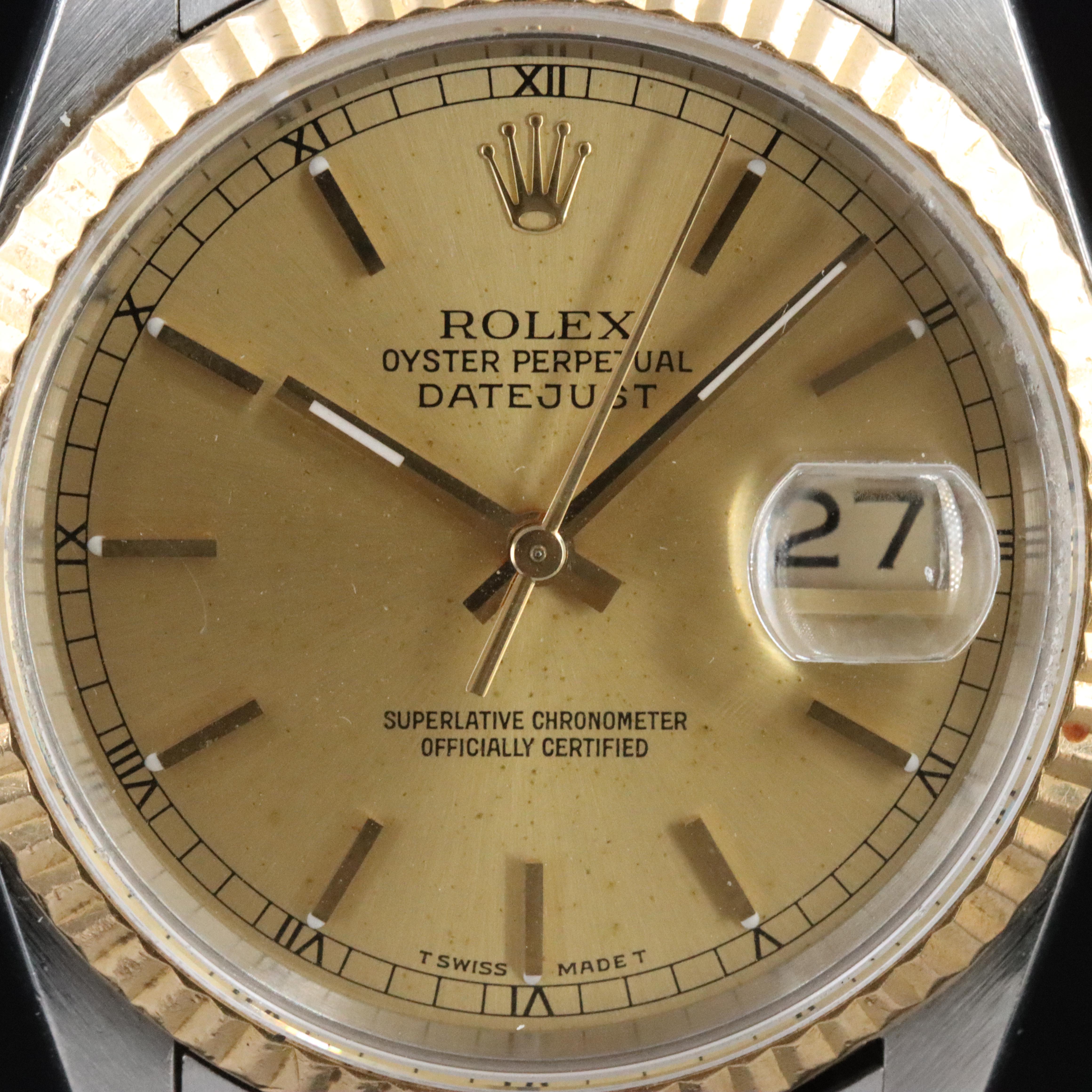1990 Rolex Oyster Perpetual Datejust Watch