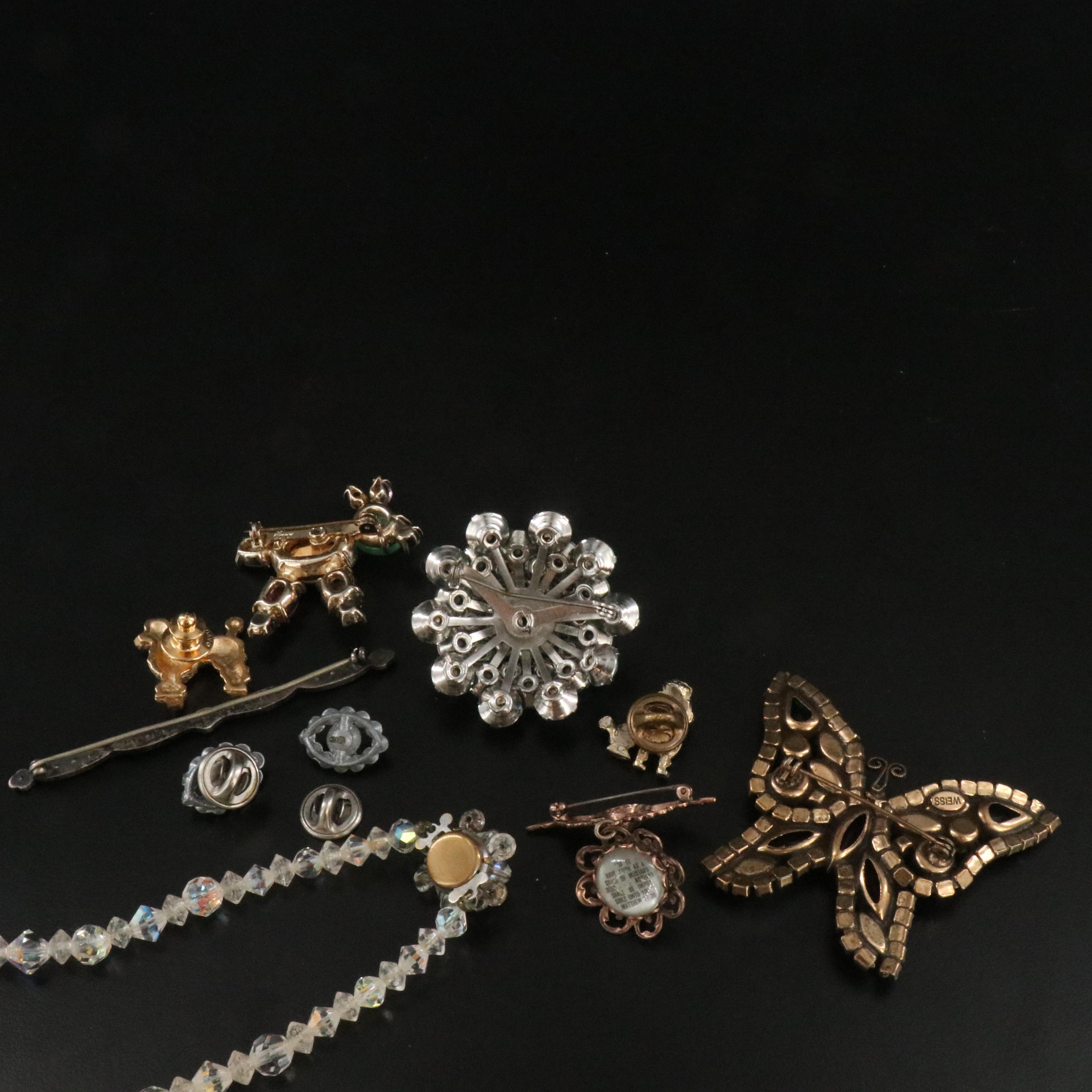 Pearls and Crystal in Vintage Jewelry Selection