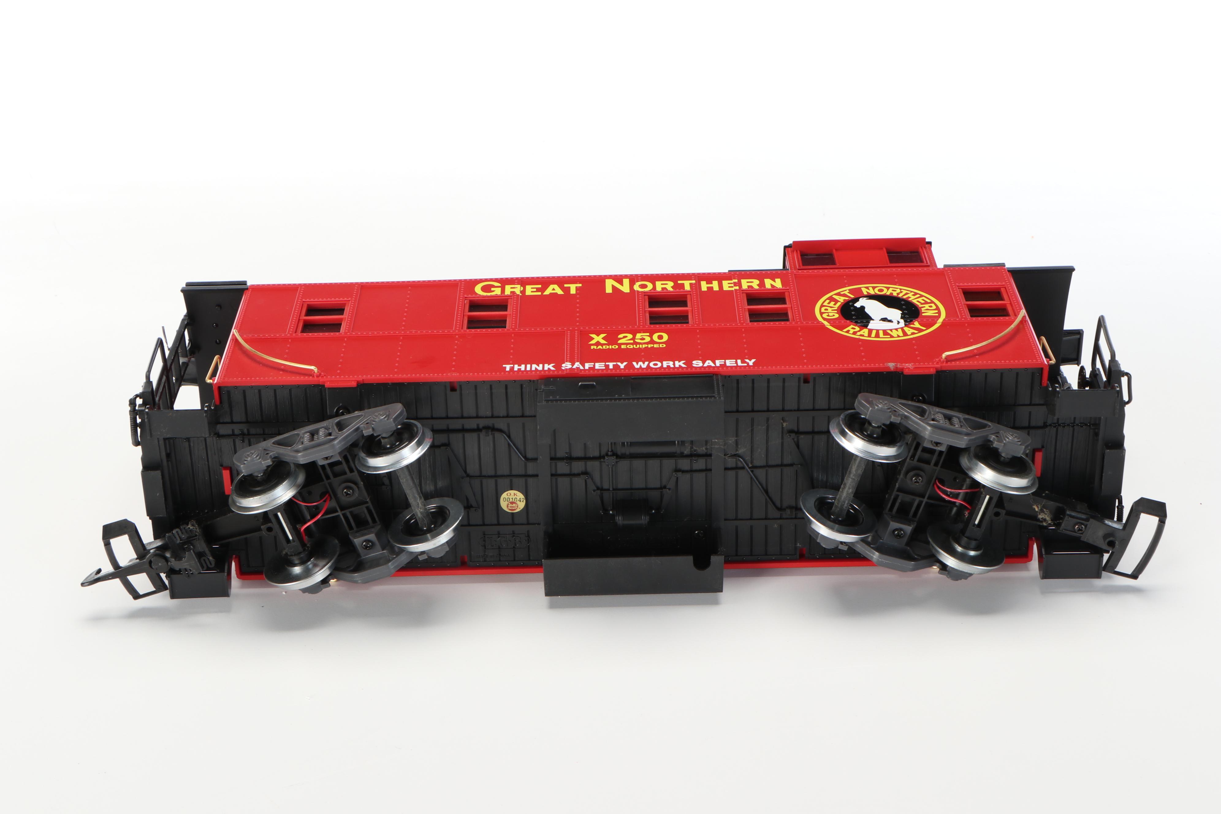 German Lehmann-Gross-Bahn G Scale Engine, Train Car and Caboose