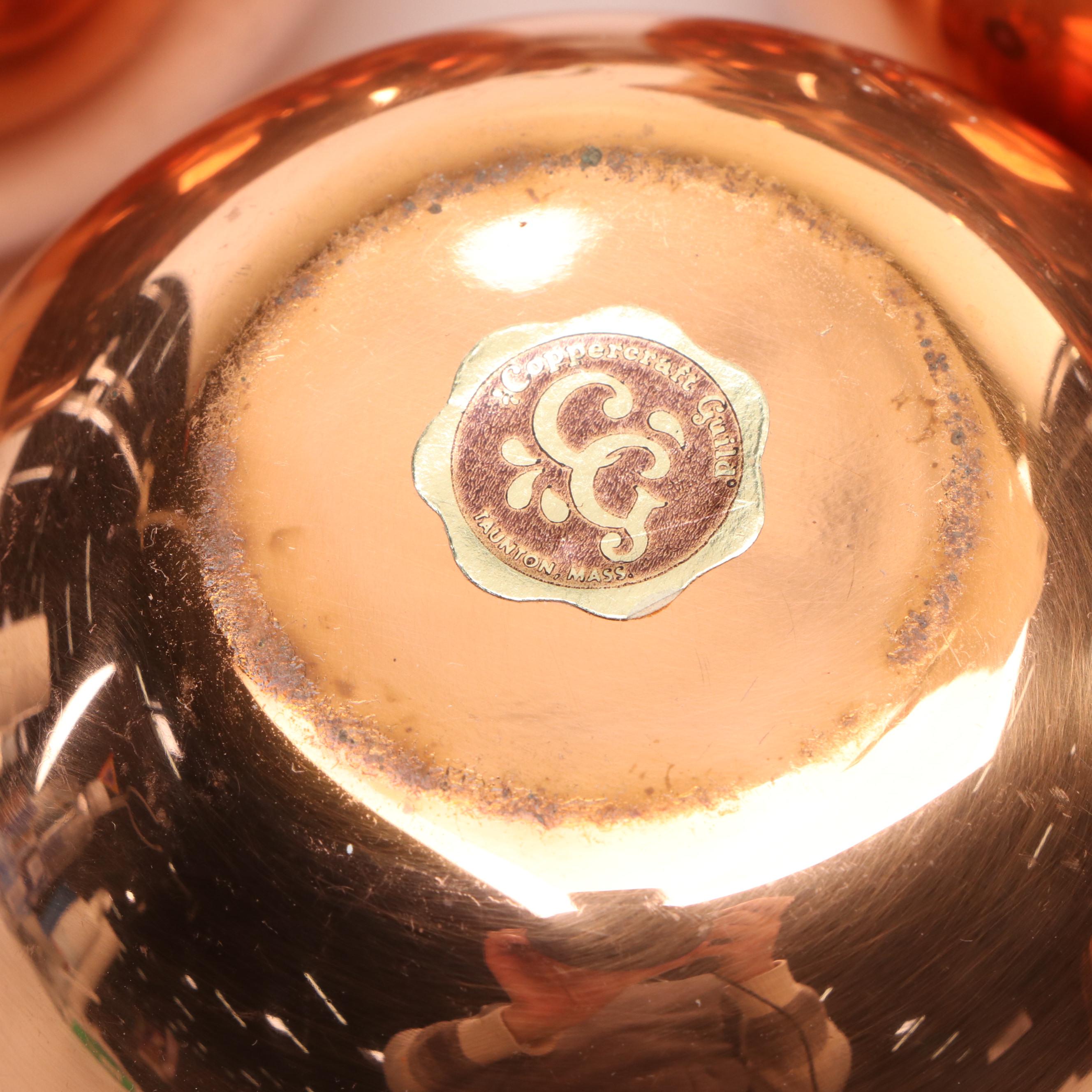 Coppercraft Guild Copper Cocktail Glasses, Ice Bucket and More