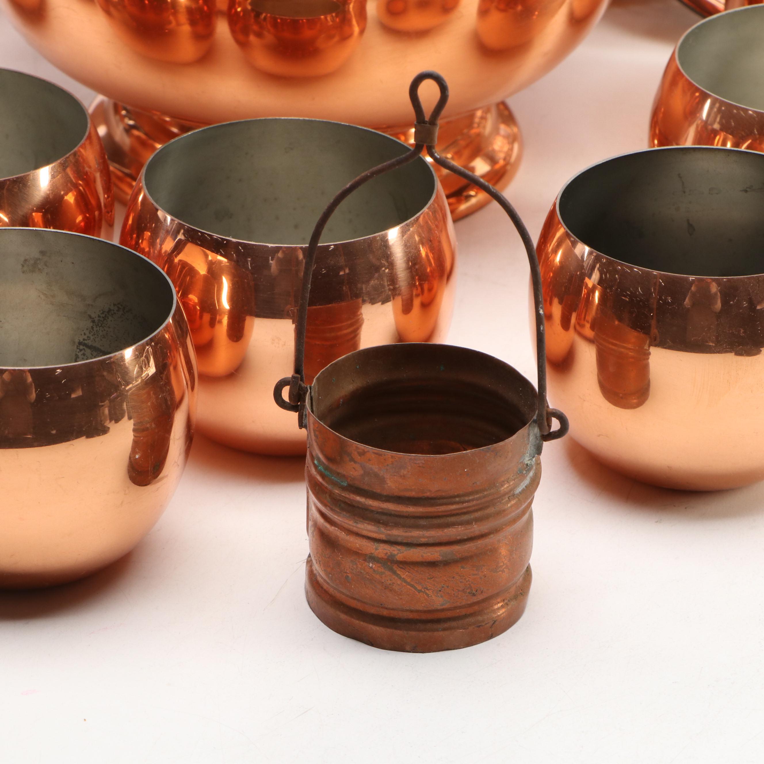 Coppercraft Guild Copper Cocktail Glasses, Ice Bucket and More