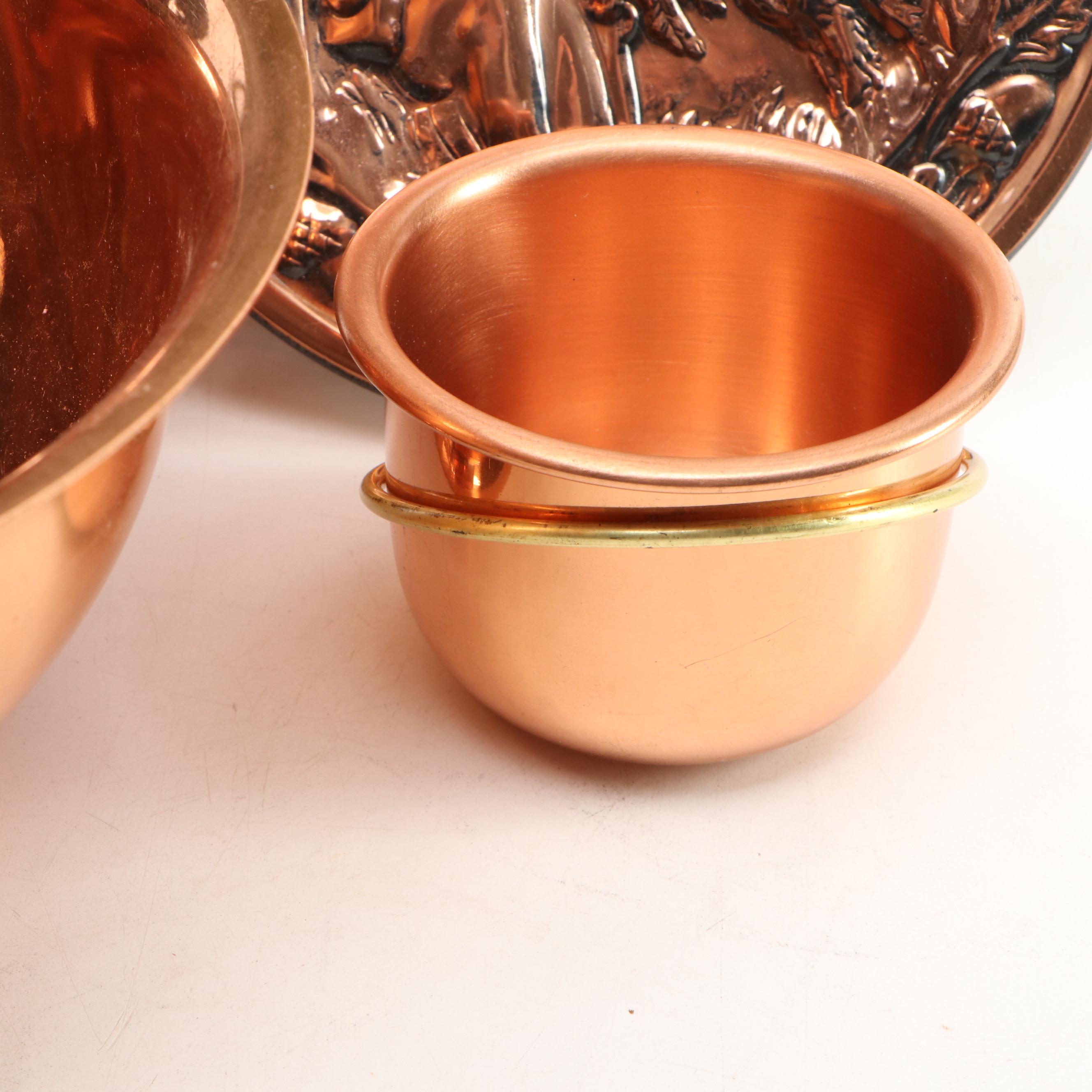 Coppercraft Guild Copper Cocktail Glasses, Ice Bucket and More