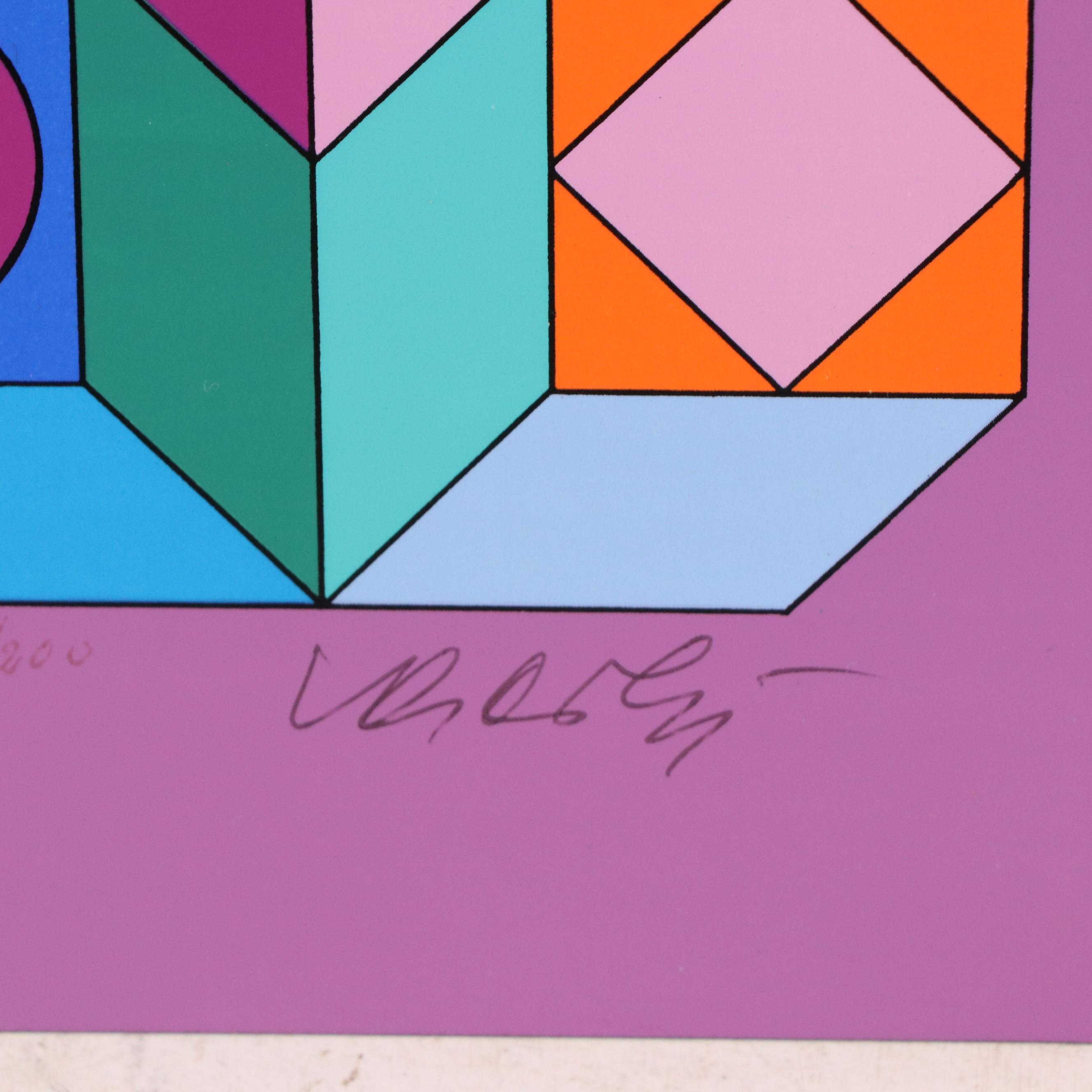 Victor Vasarely Op Art Serigraph "Sonora 3," Circa 1976