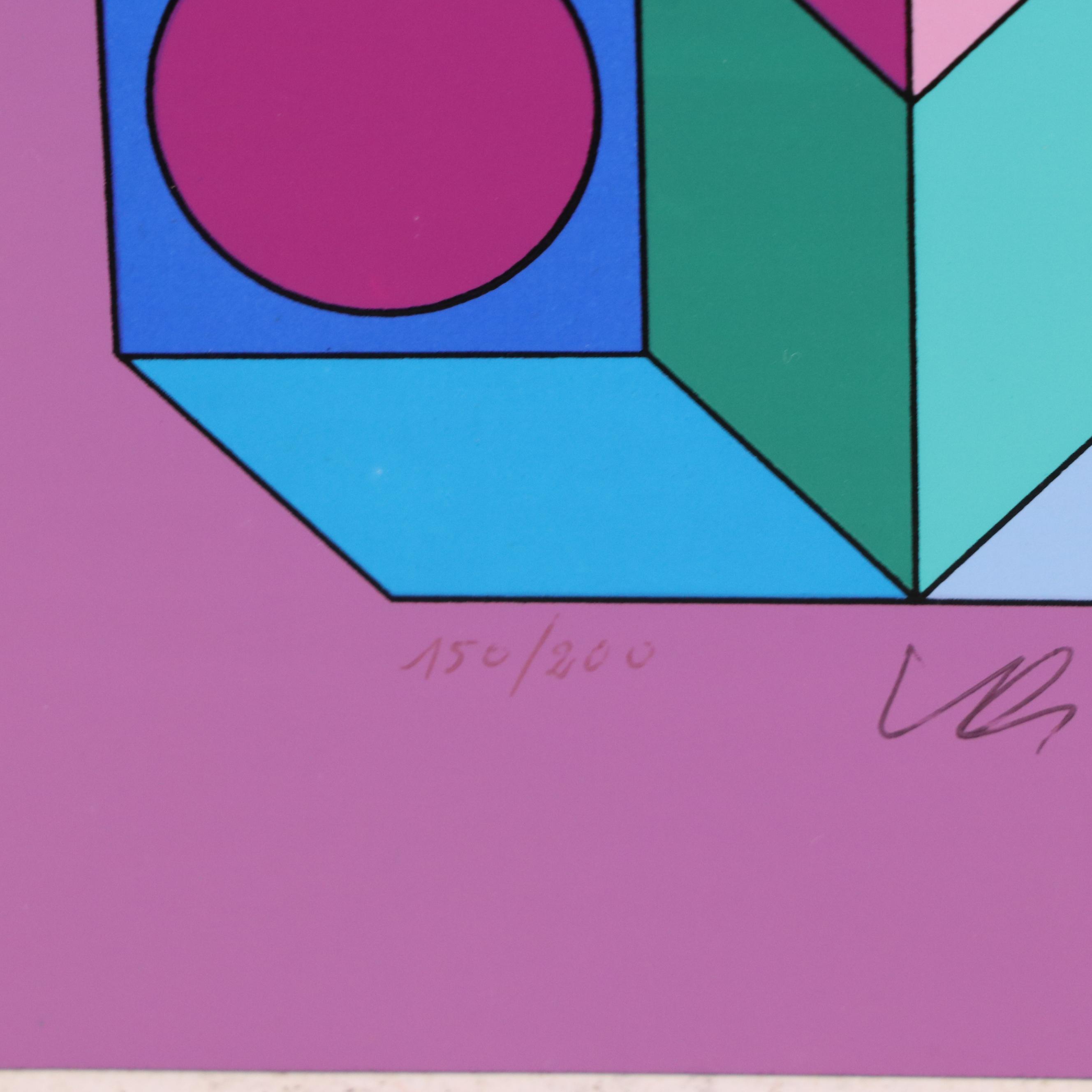 Victor Vasarely Op Art Serigraph "Sonora 3," Circa 1976