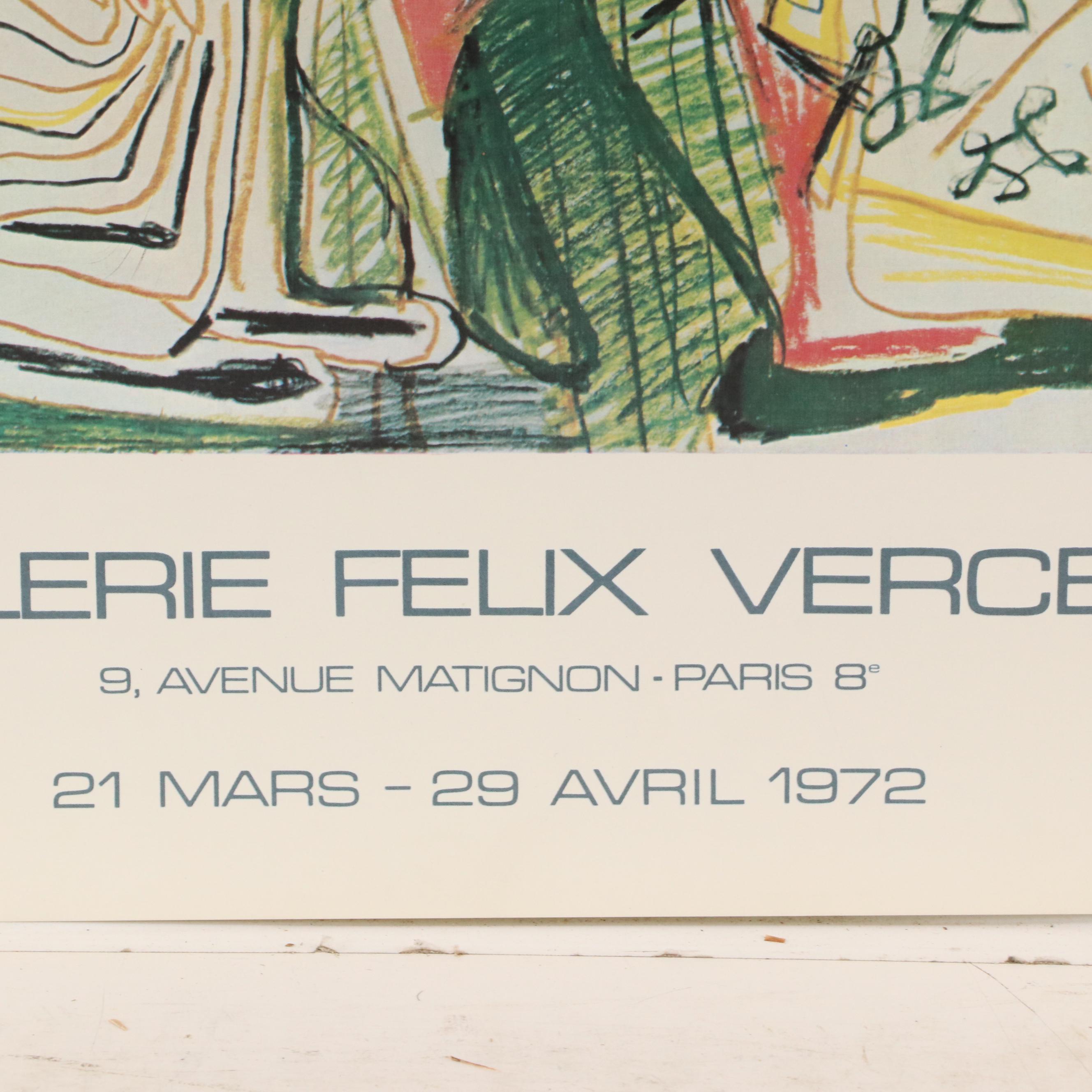 Galerie Felix Vercel Picasso Exhibition Offset Lithograph Poster