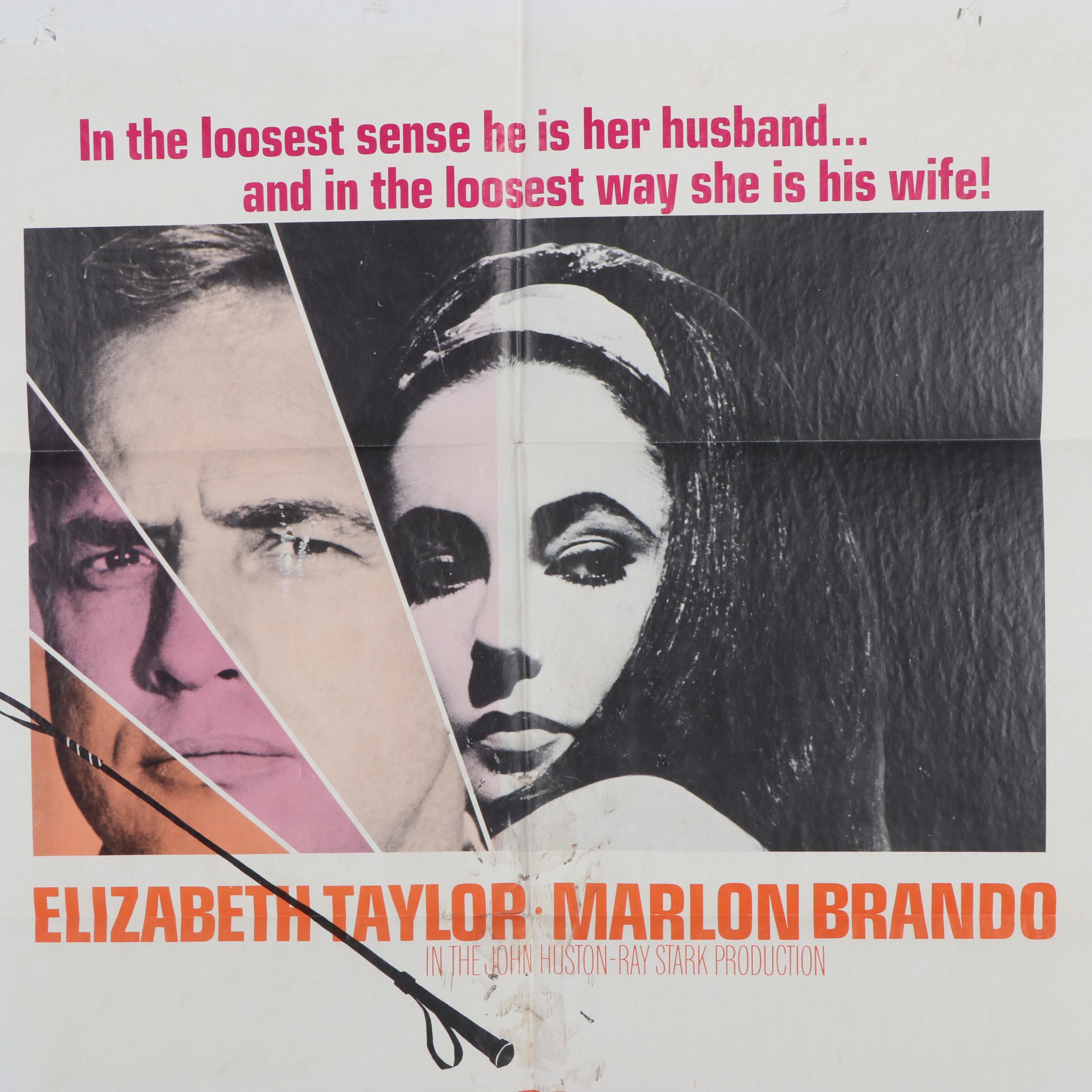 Warner Bros. "Reflections in a Golden Eye" Movie Poster, 1967