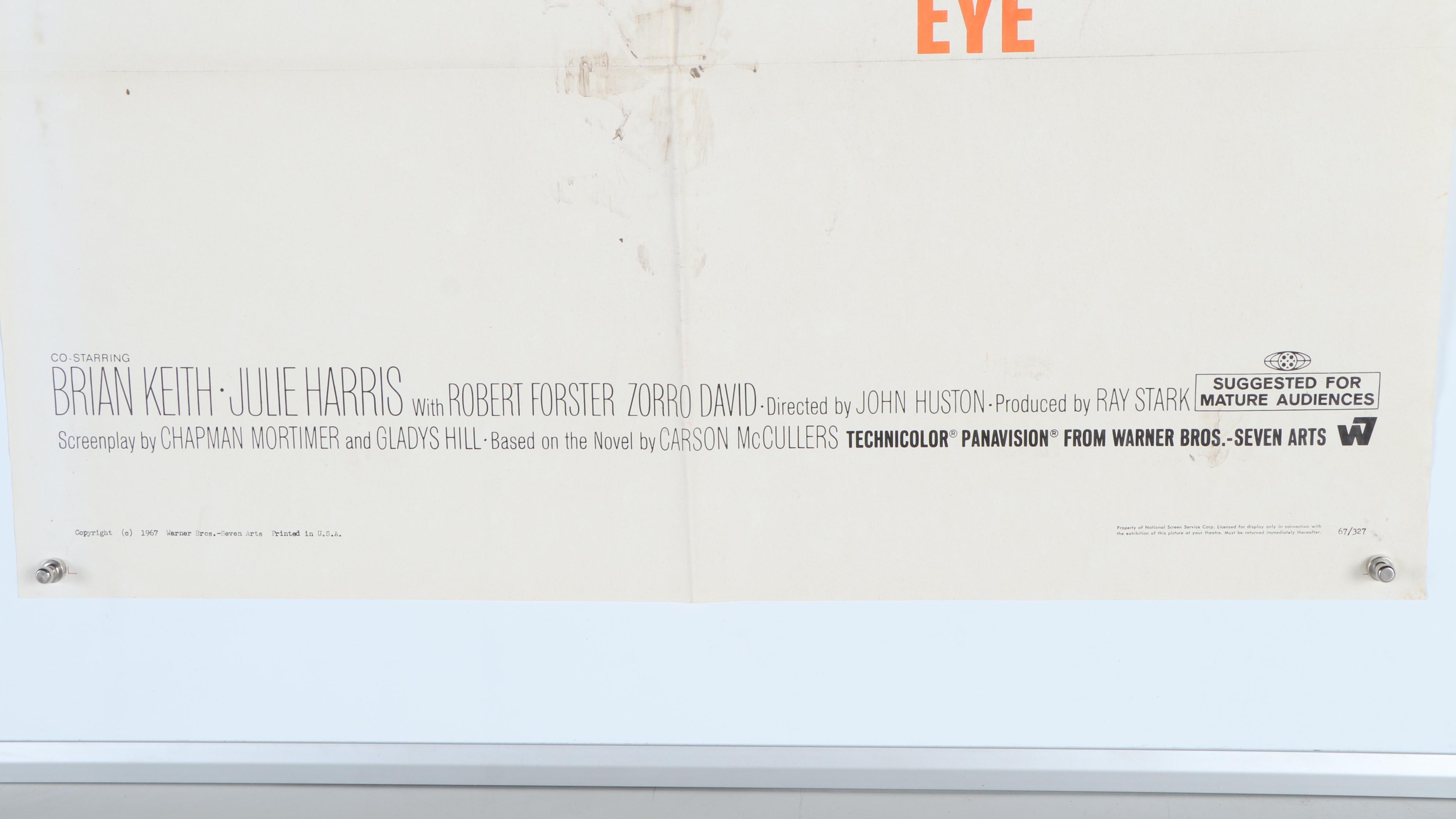 Warner Bros. "Reflections in a Golden Eye" Movie Poster, 1967