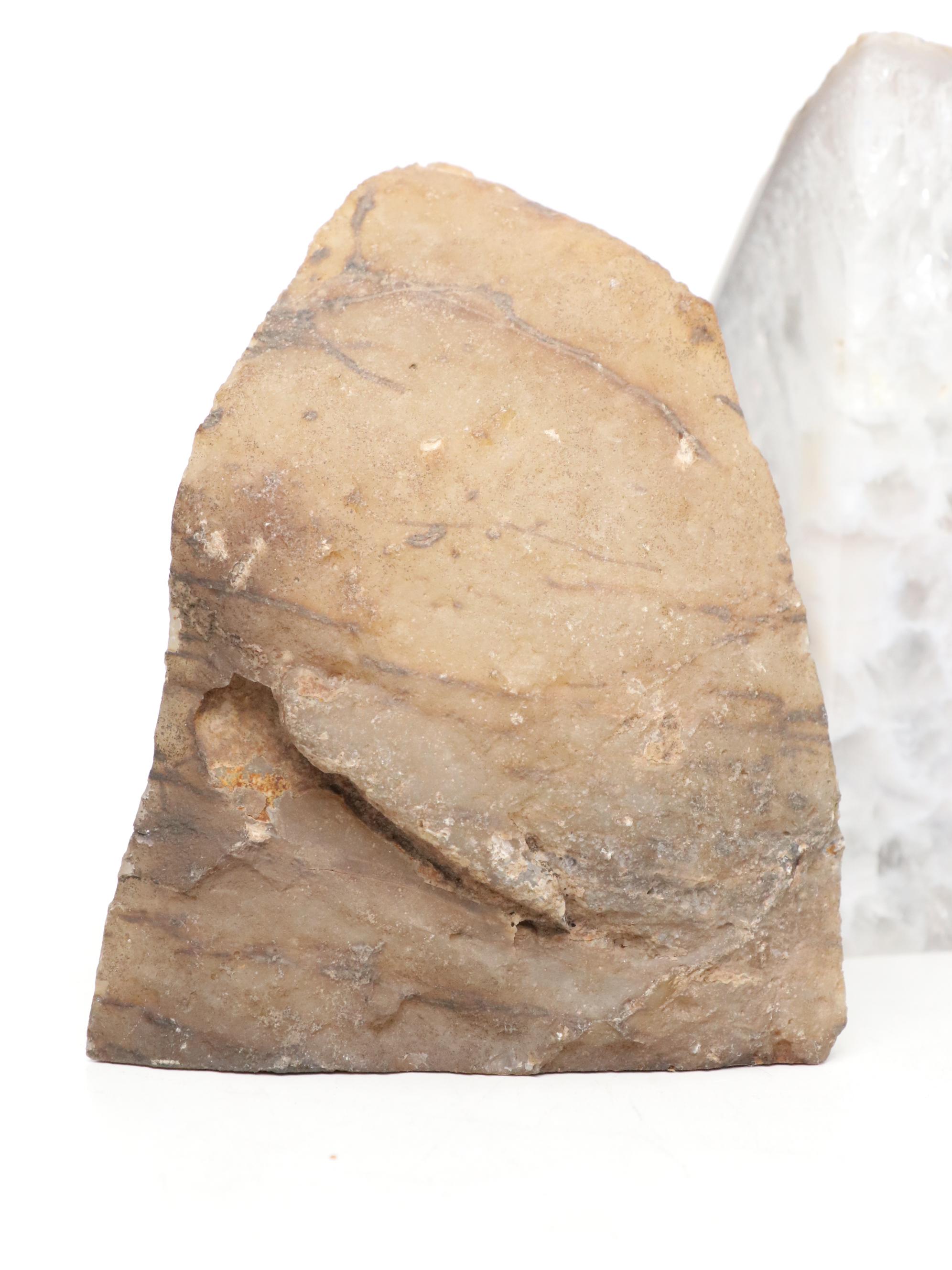 Quartz Geode Polished Bookends