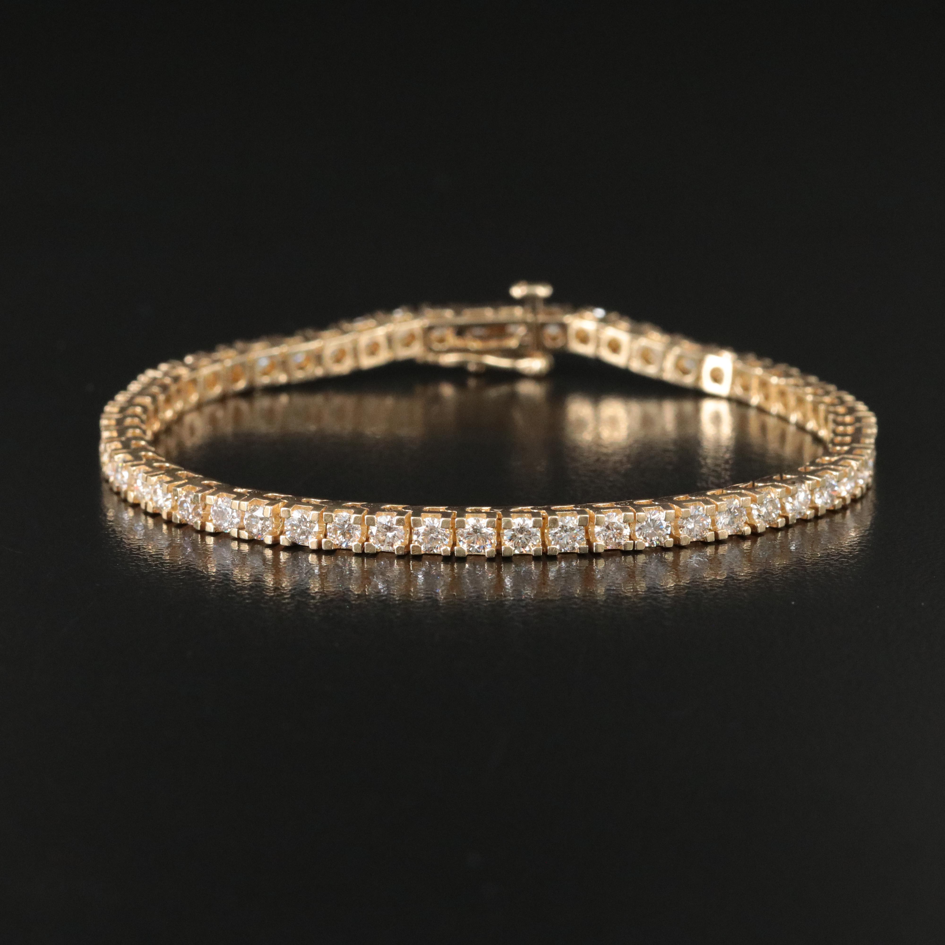 14K 3.85 CTW Diamond Line Bracelet