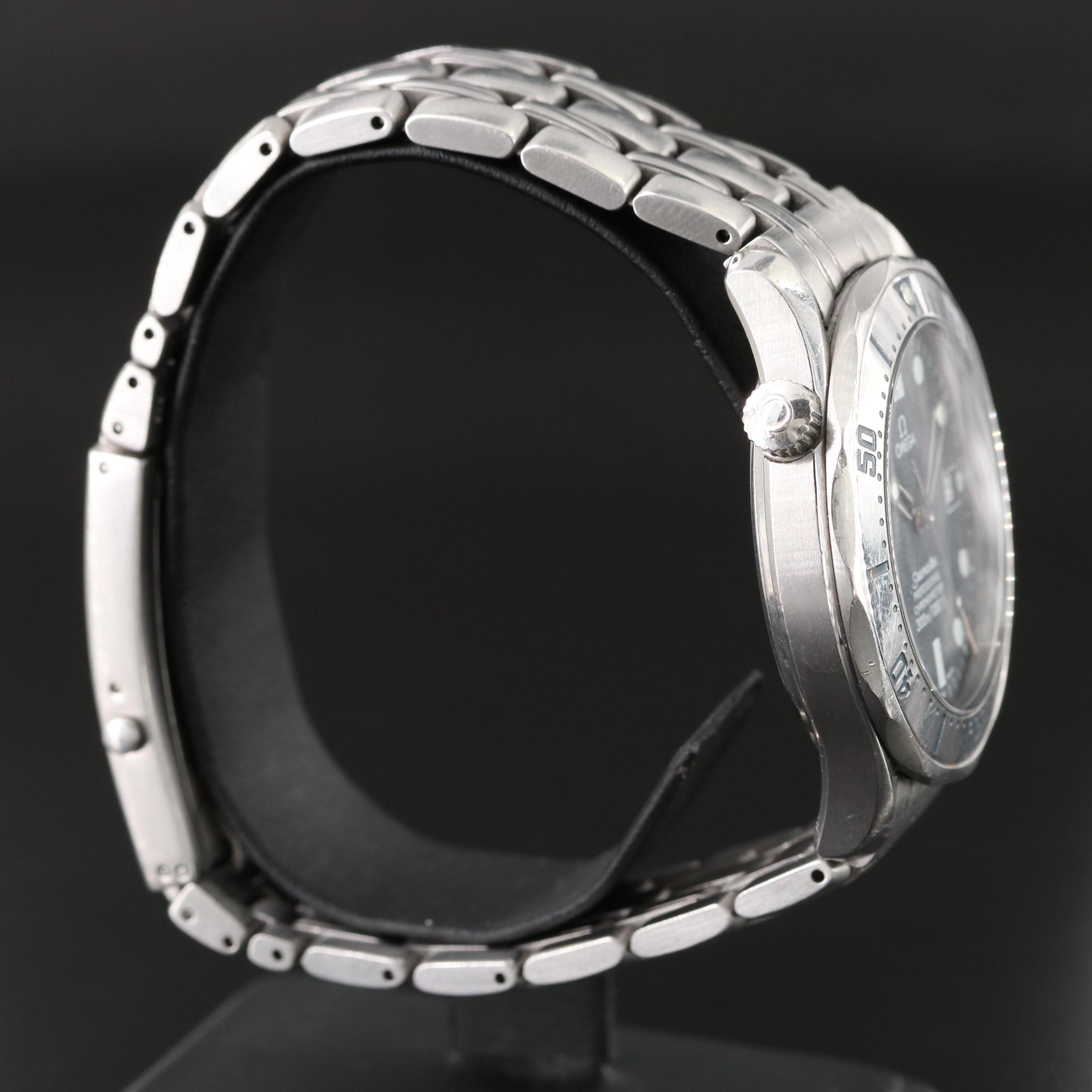 1999 Omega Seamaster Diver 300M Slate Wave Dial Watch