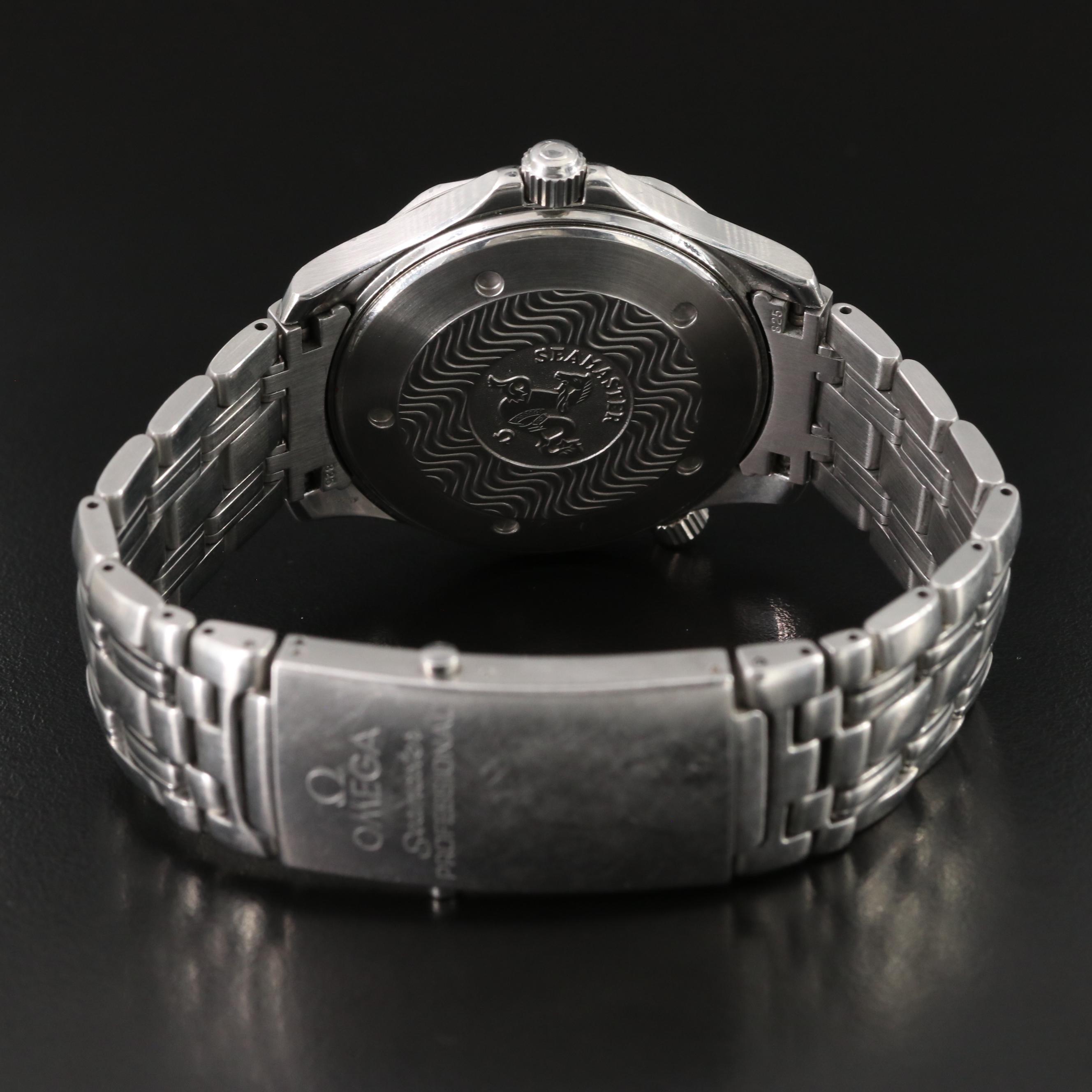 1999 Omega Seamaster Diver 300M Slate Wave Dial Watch