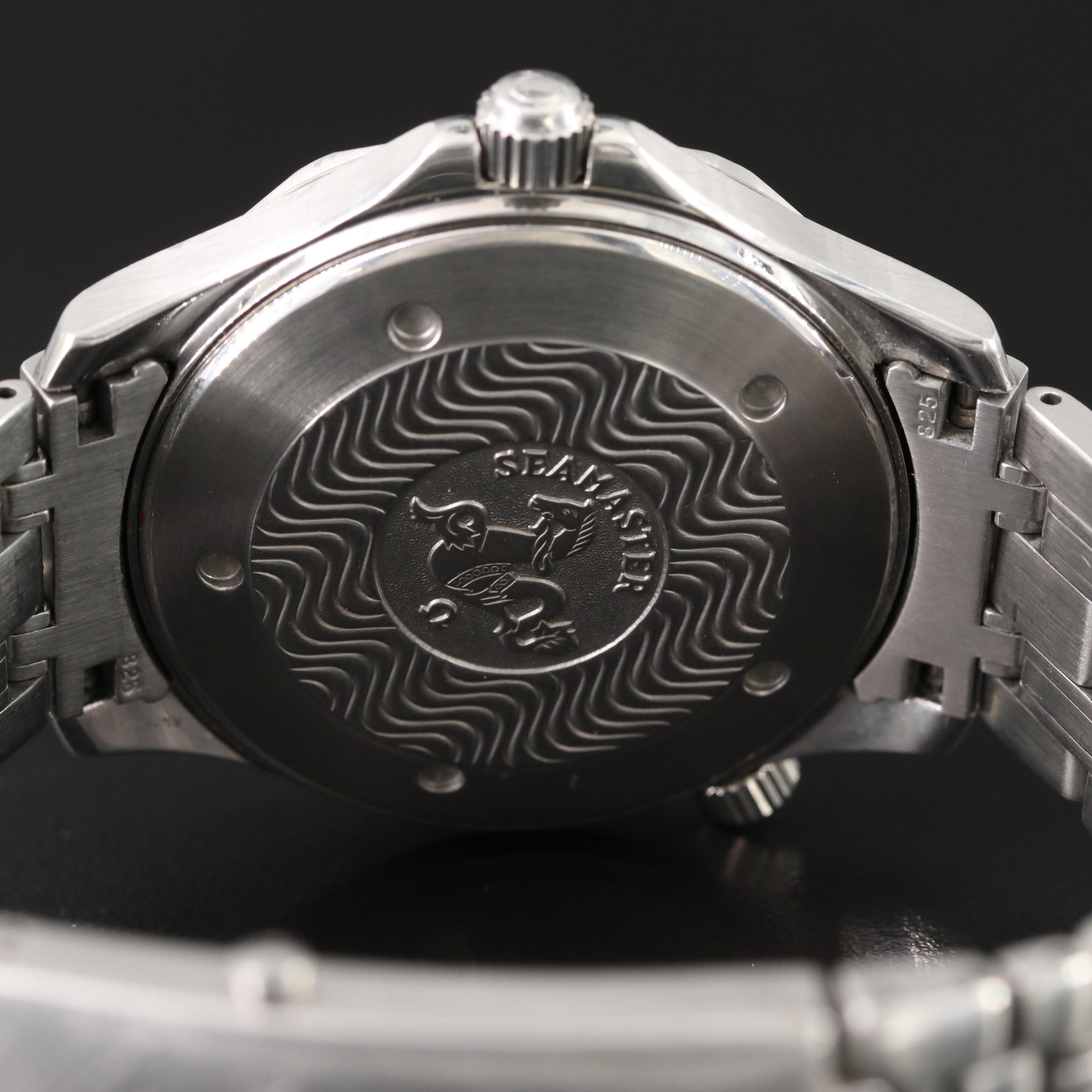 1999 Omega Seamaster Diver 300M Slate Wave Dial Watch