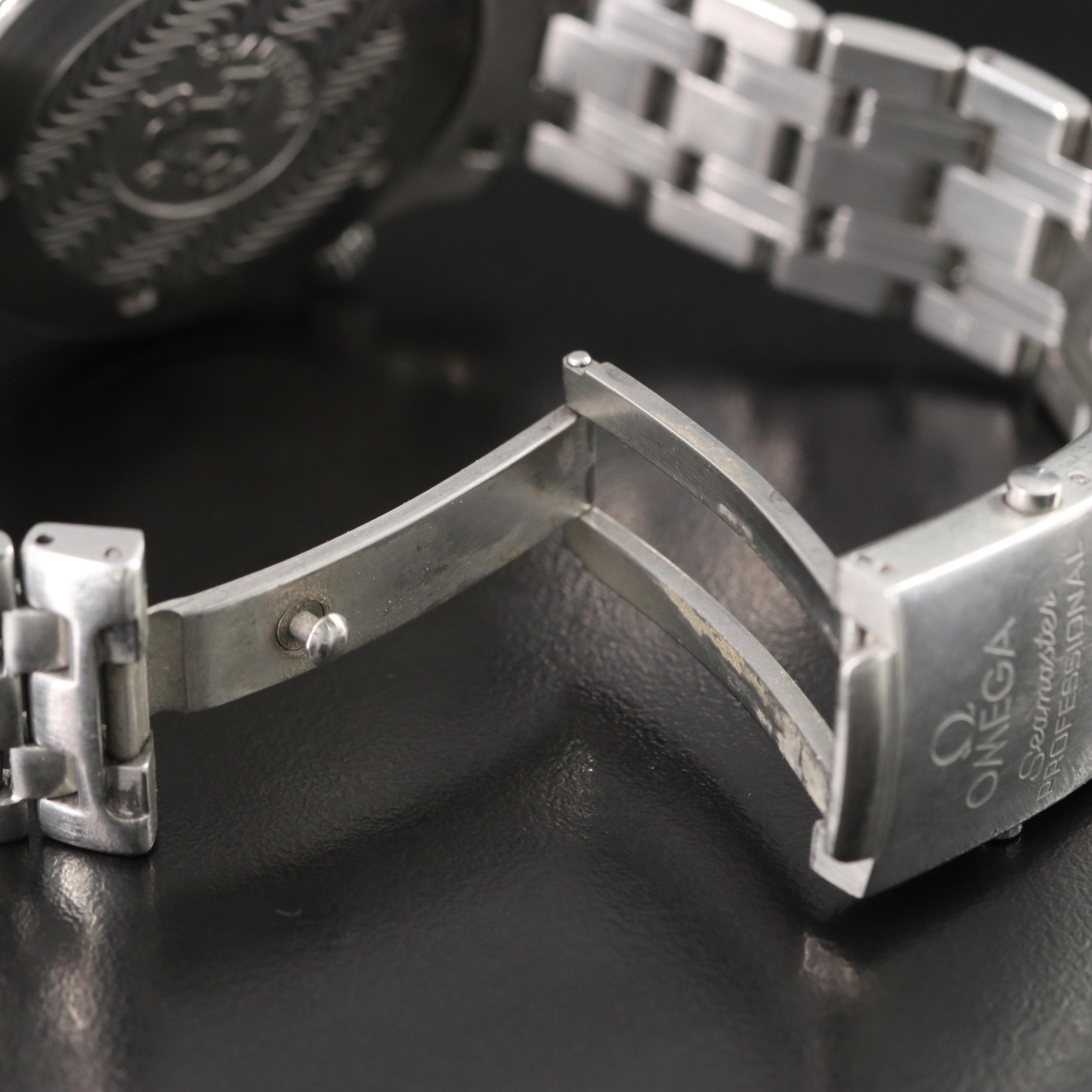 1999 Omega Seamaster Diver 300M Slate Wave Dial Watch