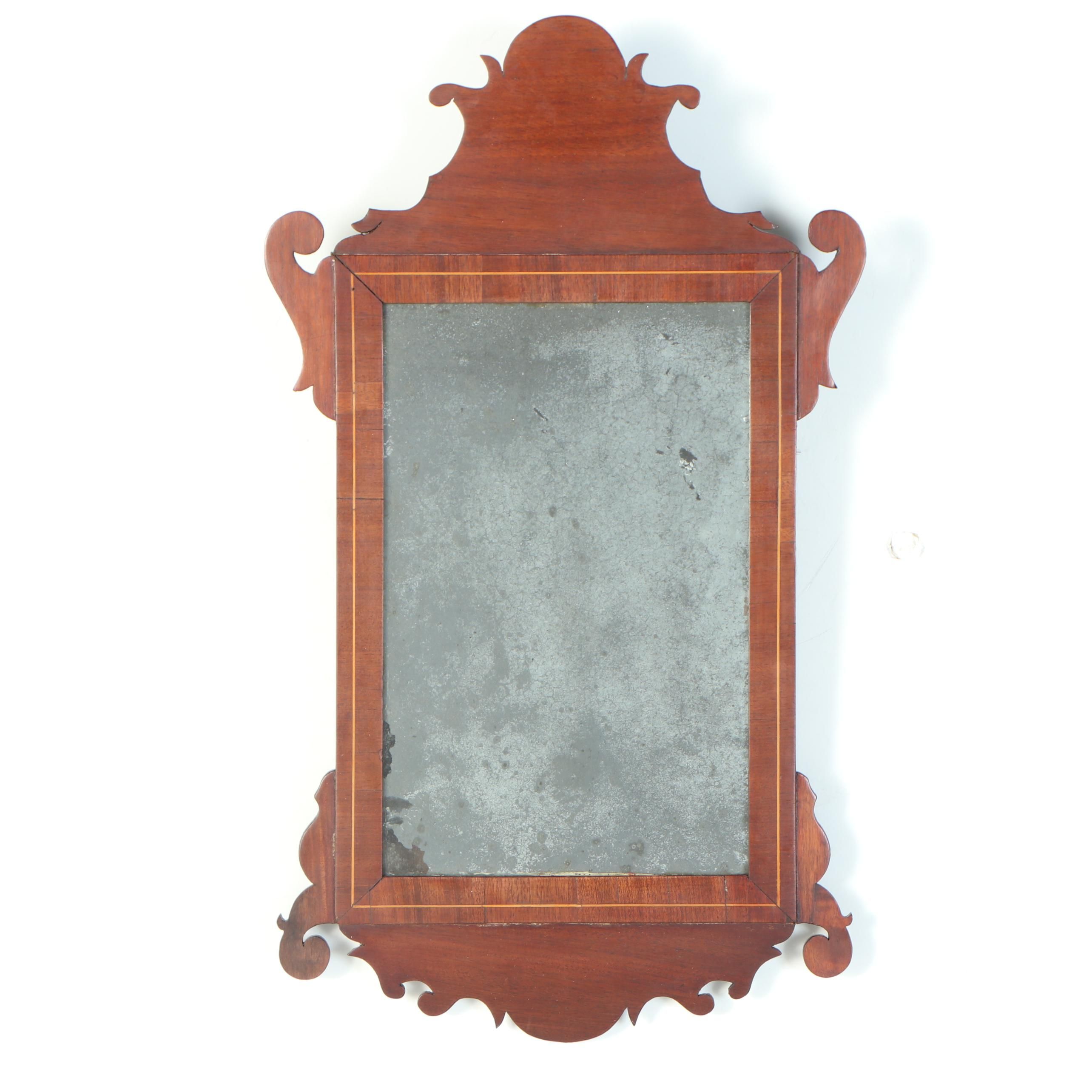 Chippendale Walnut Wall Mirror