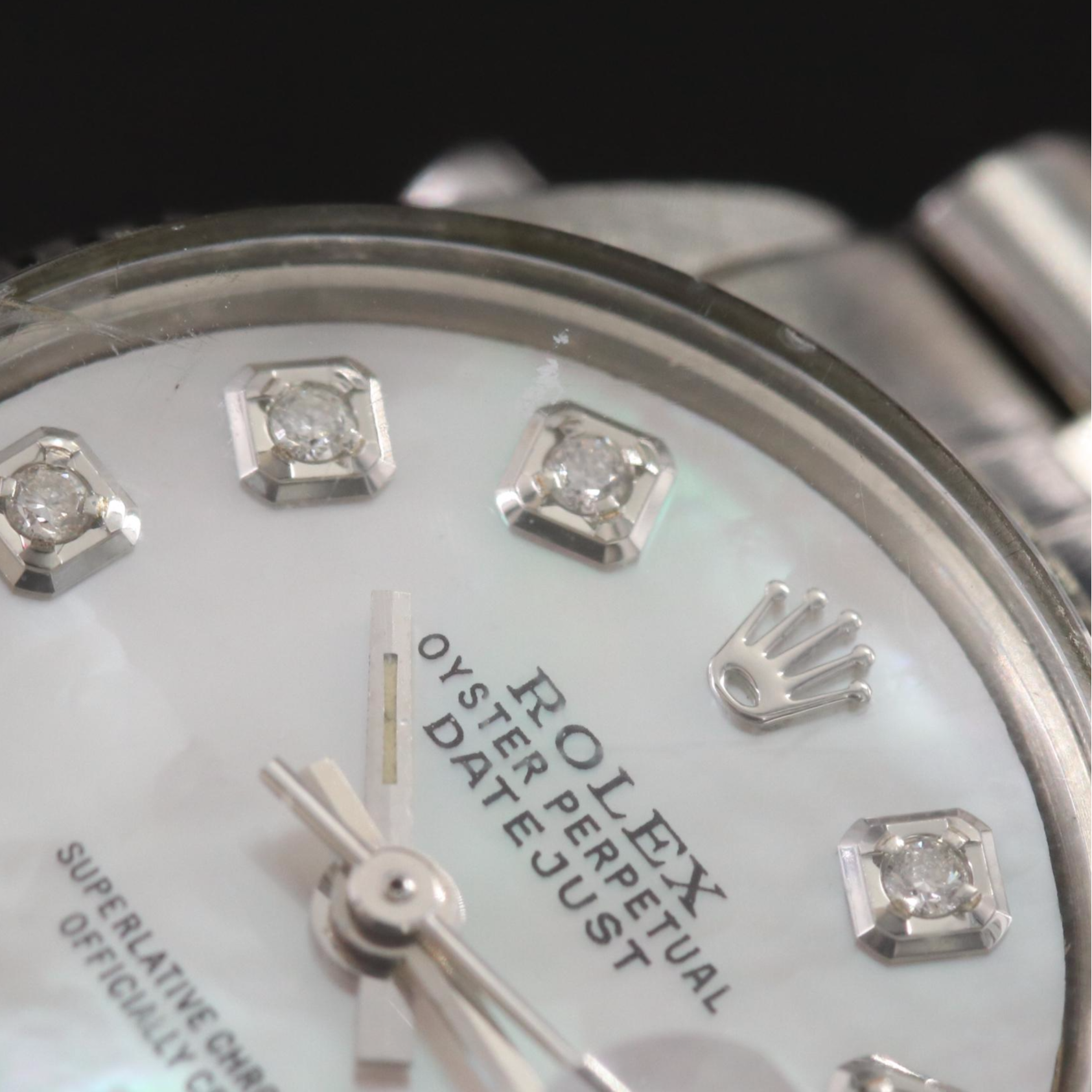 1960 Rolex Custom Mother-of-Pearl, Diamond Dial Datejust Watch